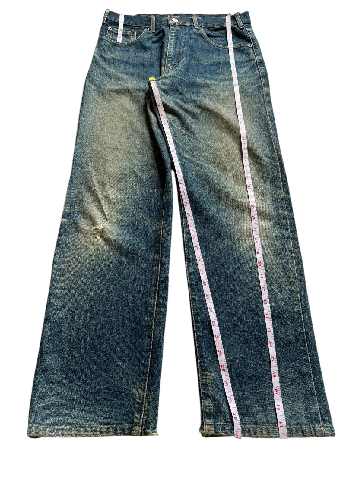 Levi's Vintage 80s Levis 502xx Big E Selvedge Talon Mud Wash Jeans Size US 32 / EU 48 - 15 Thumbnail