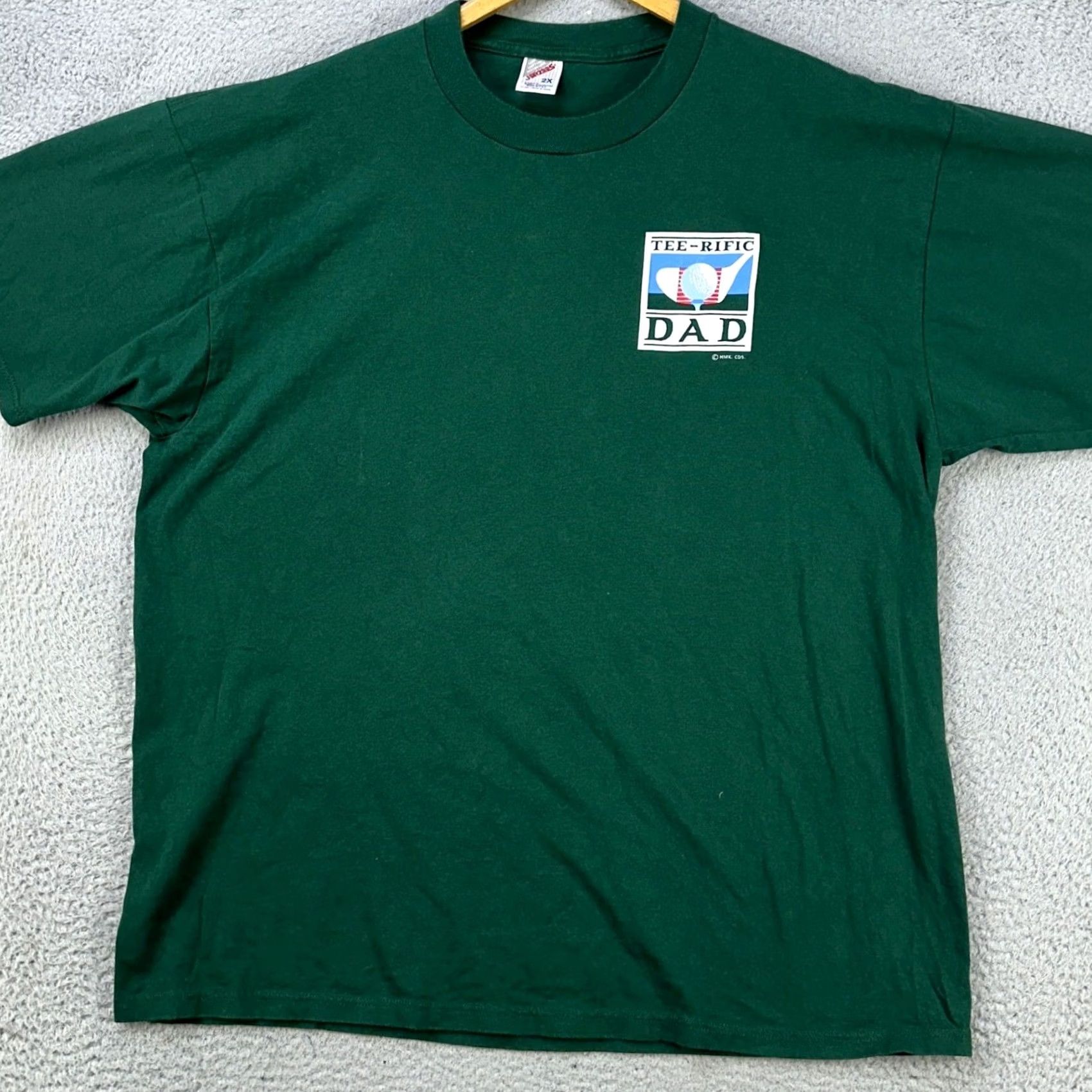 Jerzees VINTAGE Jerzees T-Shirt Tee Mens 2X Green Short Sleeve Made In USA Tee-Rific Breathing Crew Neck Regular Shirt Men Green 2X United States Size US XXL / EU 58 / 5 - 3 Thumbnail