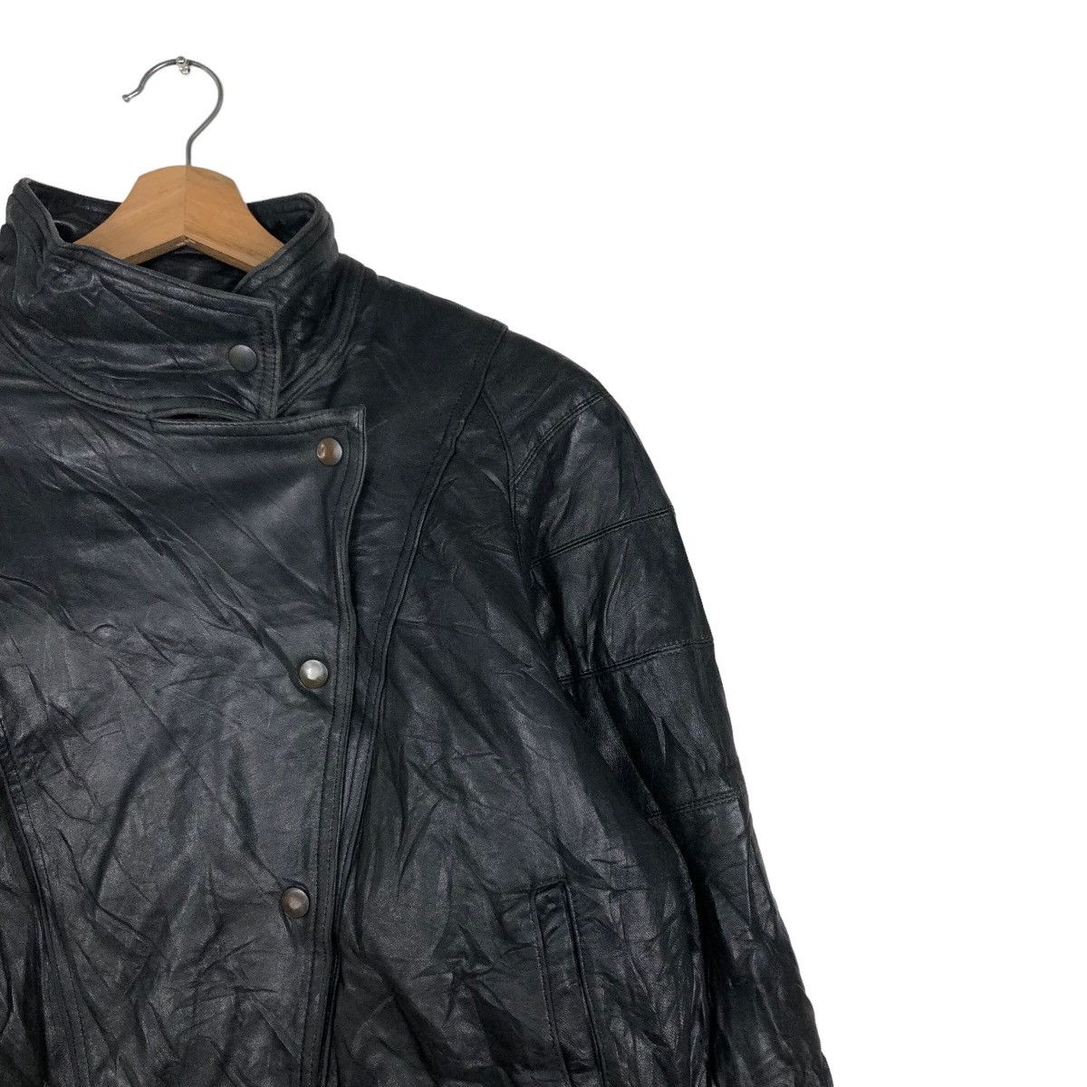 Japanese Brand 🔥Cropped Vintage Leather Jacket Double Breast Abba Japan Size US M / EU 48-50 / 2 - 6 Thumbnail