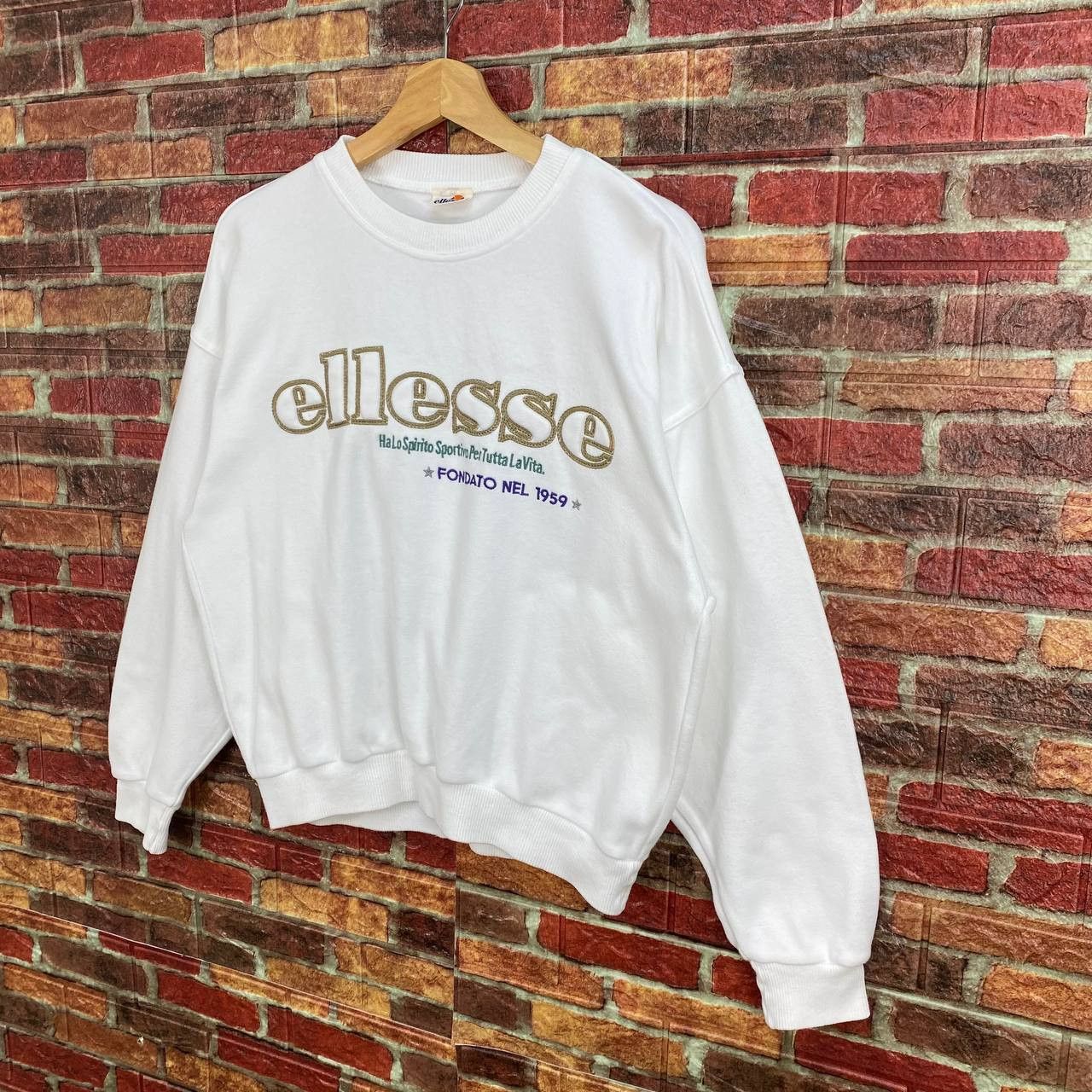 Ellesse Vintage Ellesse crewneck jumper big logo embroidered Size US M / EU 48-50 / 2 - 4 Thumbnail
