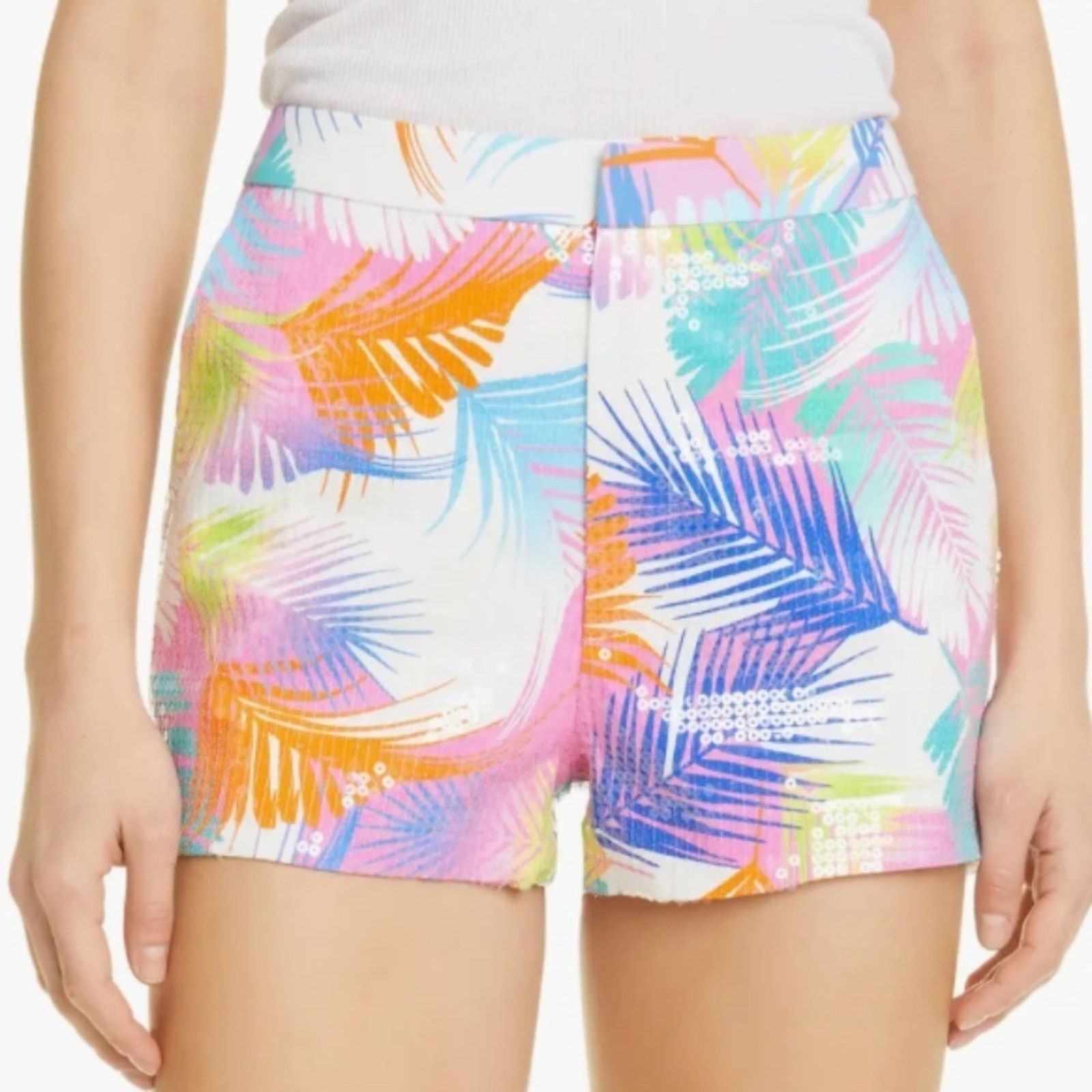 Le Superbe Le Superbe. Revolve. Tropical Sequin Shine Shorts. Size 30" / US 8 / IT 44 - 5 Thumbnail