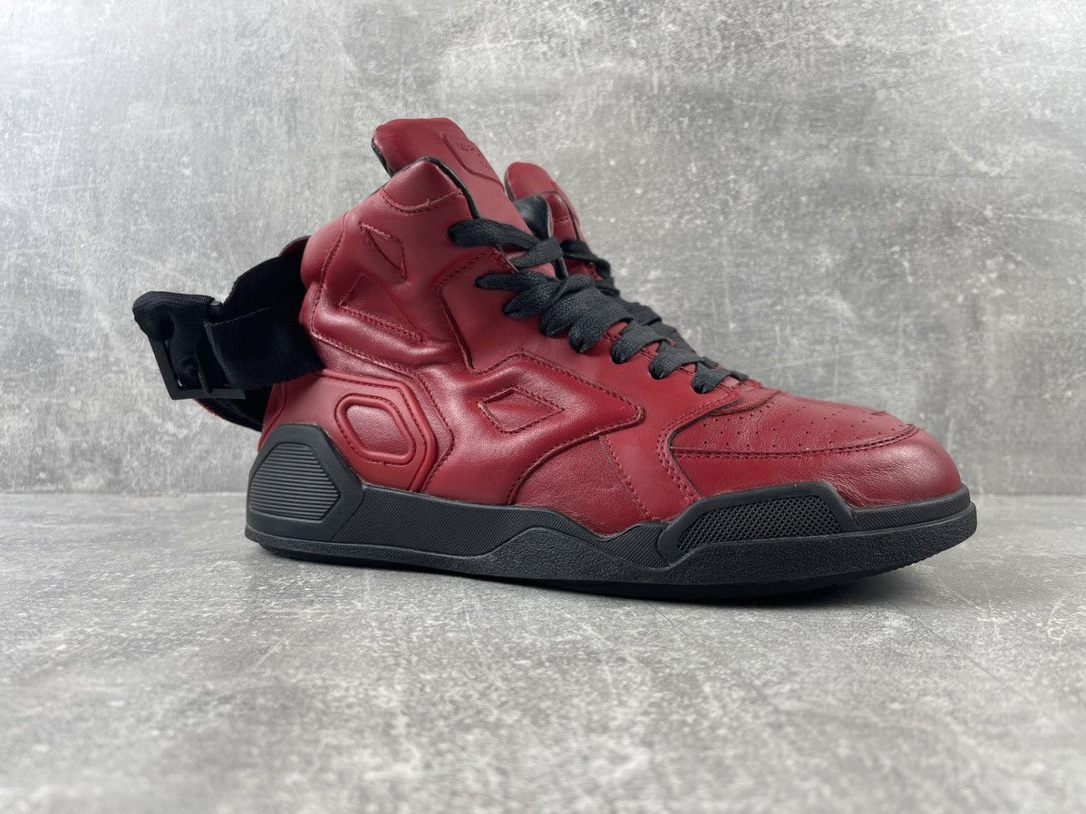 Marcelo Burlon Marcelo Burlon Red Leather Devil Opium Hight Sneakers Shoes Size US 8 / EU 41 - 2 Thumbnail