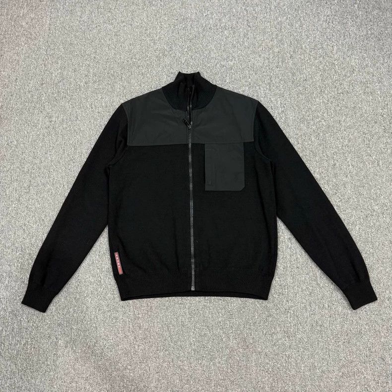 Prada Prada Black Nylon Knit Jacket Size US L / EU 52-54 / 3 - 1 Thumbnail