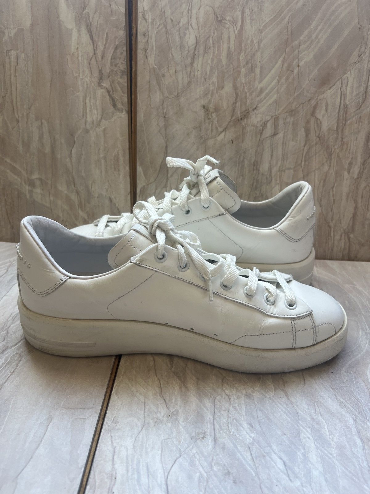 Golden Goose GOLDEN GOOSE PURE STAR WHITE LEATHER Size US 7 / EU 40 - 3 Thumbnail