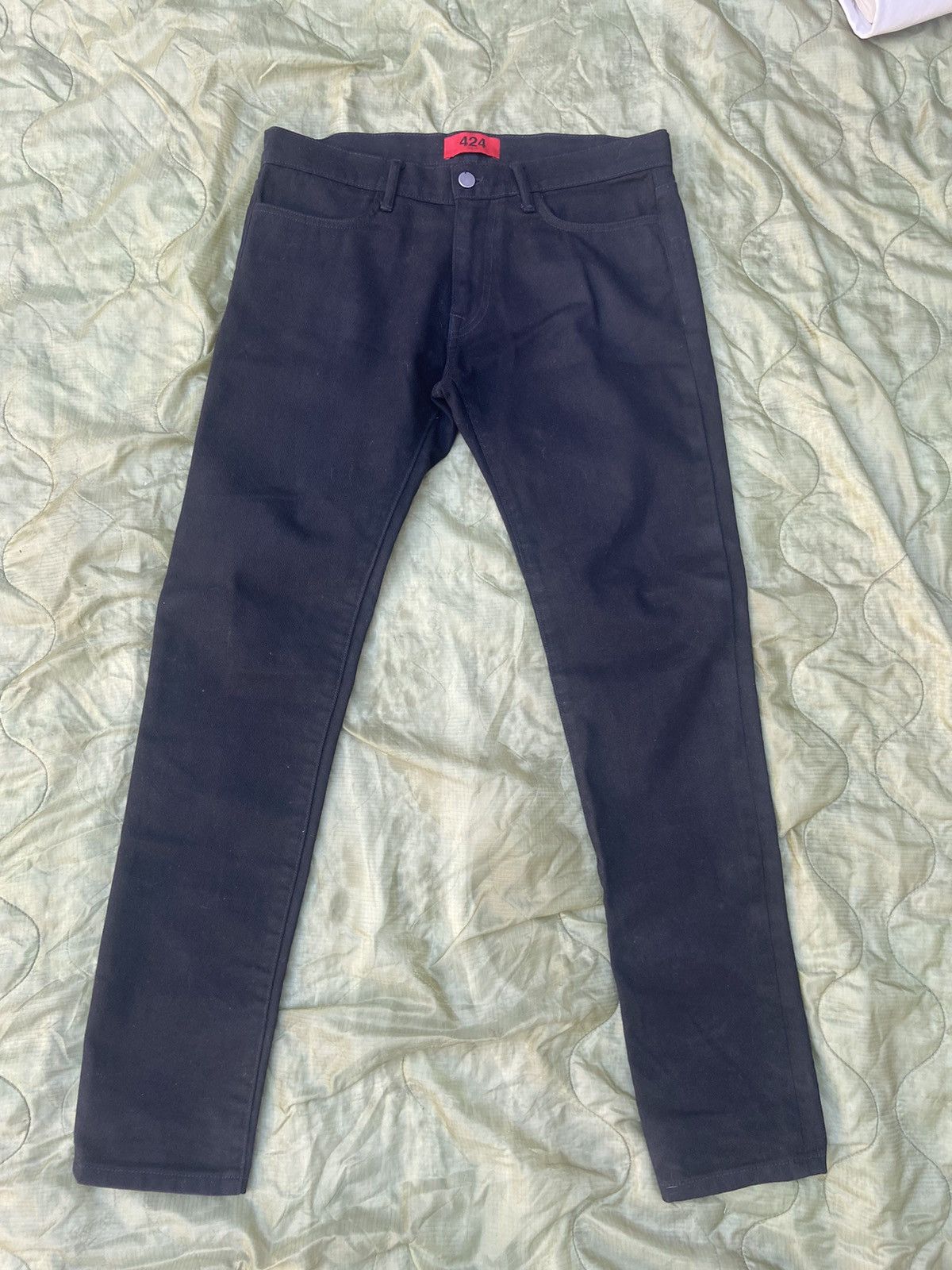 image of 424 On Fairfax 424 Black Pants, Men's (Size 29)
