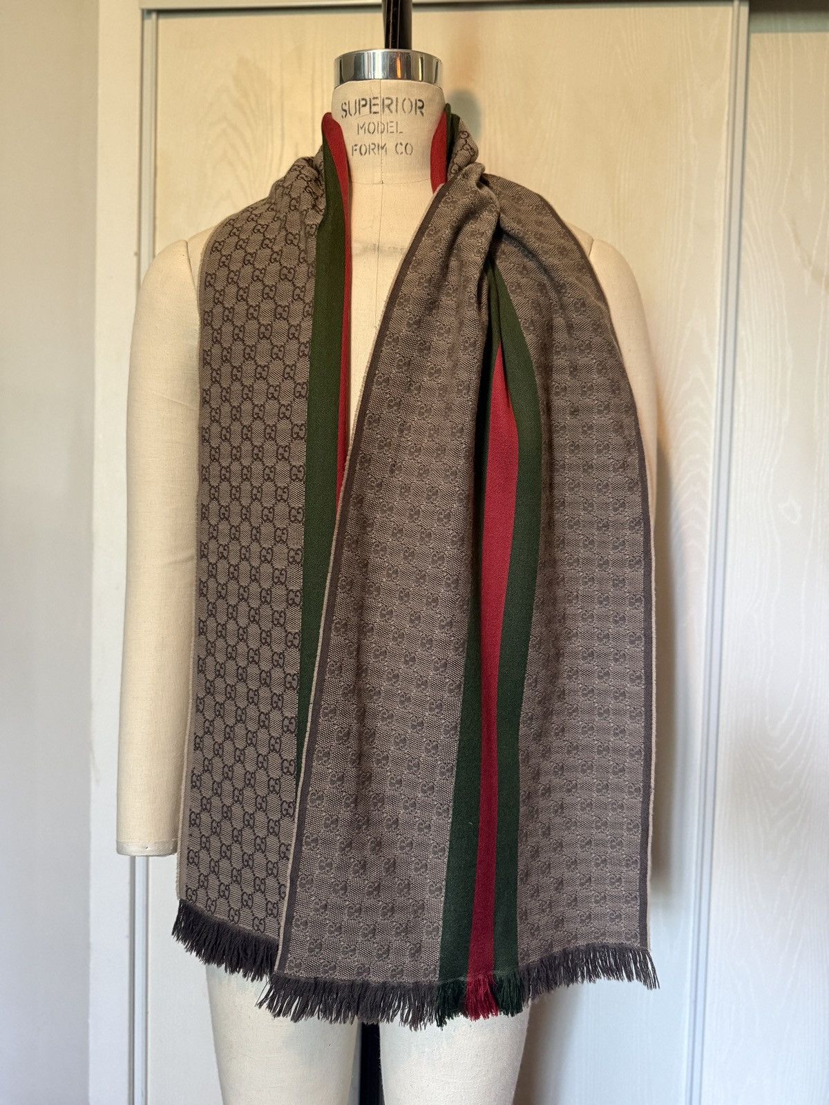 Gucci Gucci Monogram Print Scarf Size ONE SIZE - 2 Thumbnail