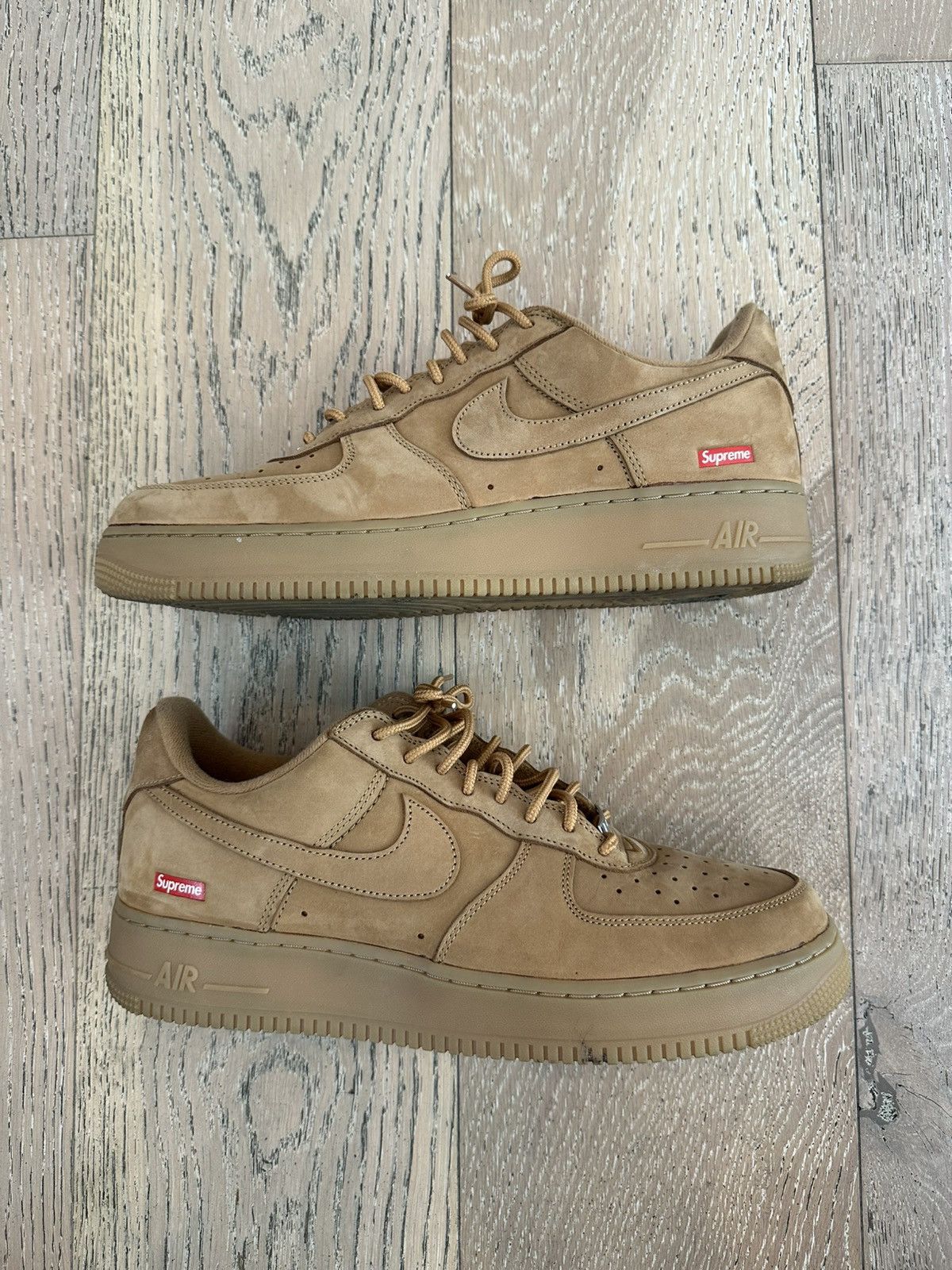 Nike × Supreme Nike Air Force 1 Low SP Supreme Wheat Size US 12 / EU 45 - 4 Thumbnail