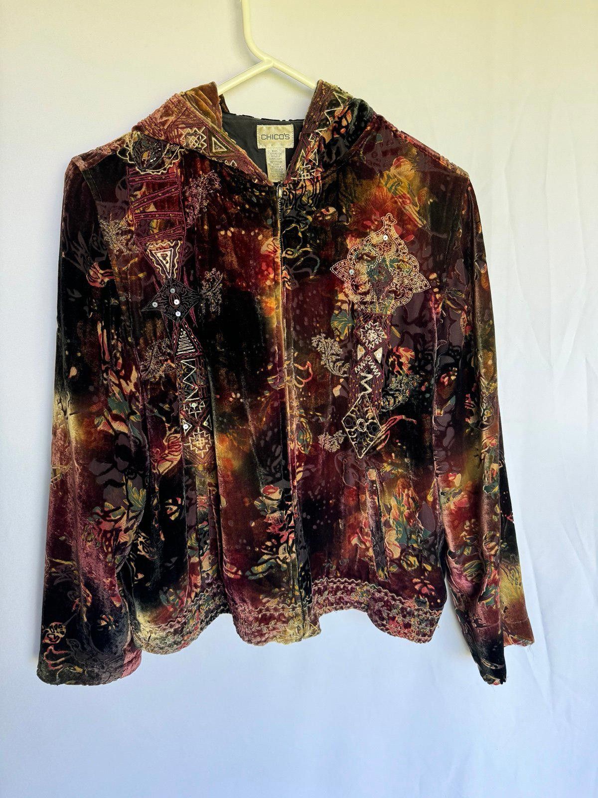 Chicos Chicos Crushed Velvet Jacket Size M / US 6-8 / IT 42-44 - 4 Thumbnail