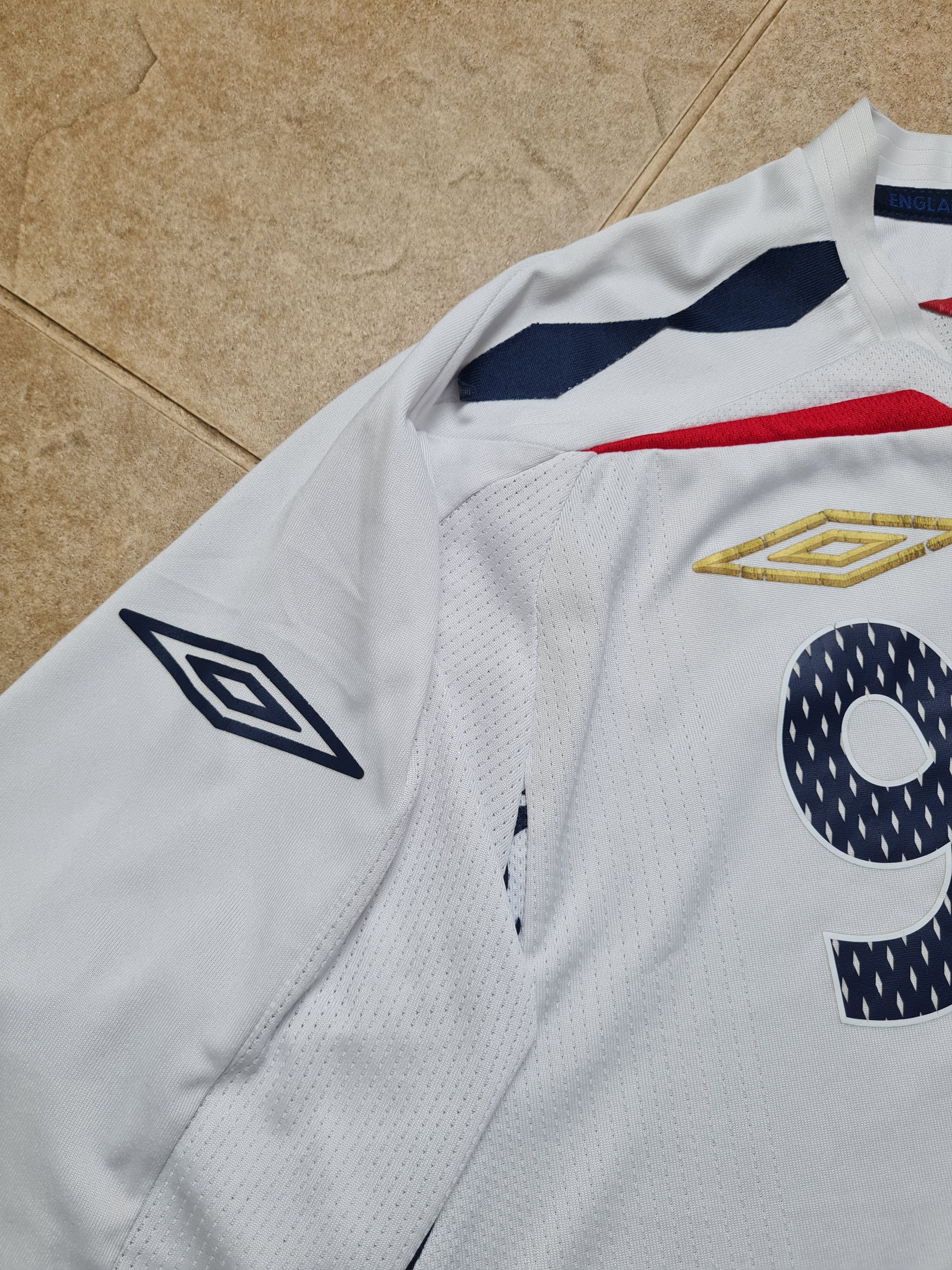 Umbro Vintage Umbro #9 Rooney ENGLAND 2008/2010 Football Soccer Size US L / EU 52-54 / 3 - 20 Thumbnail