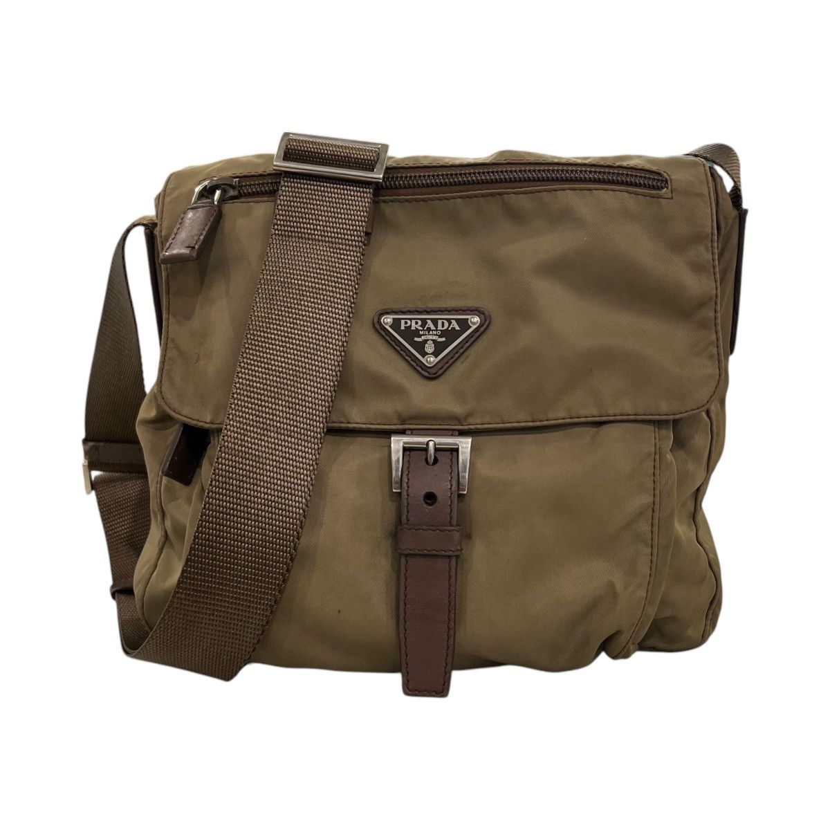 Prada Nylon Vela Sport Crossbody Shoulder Bag in Green, Men's