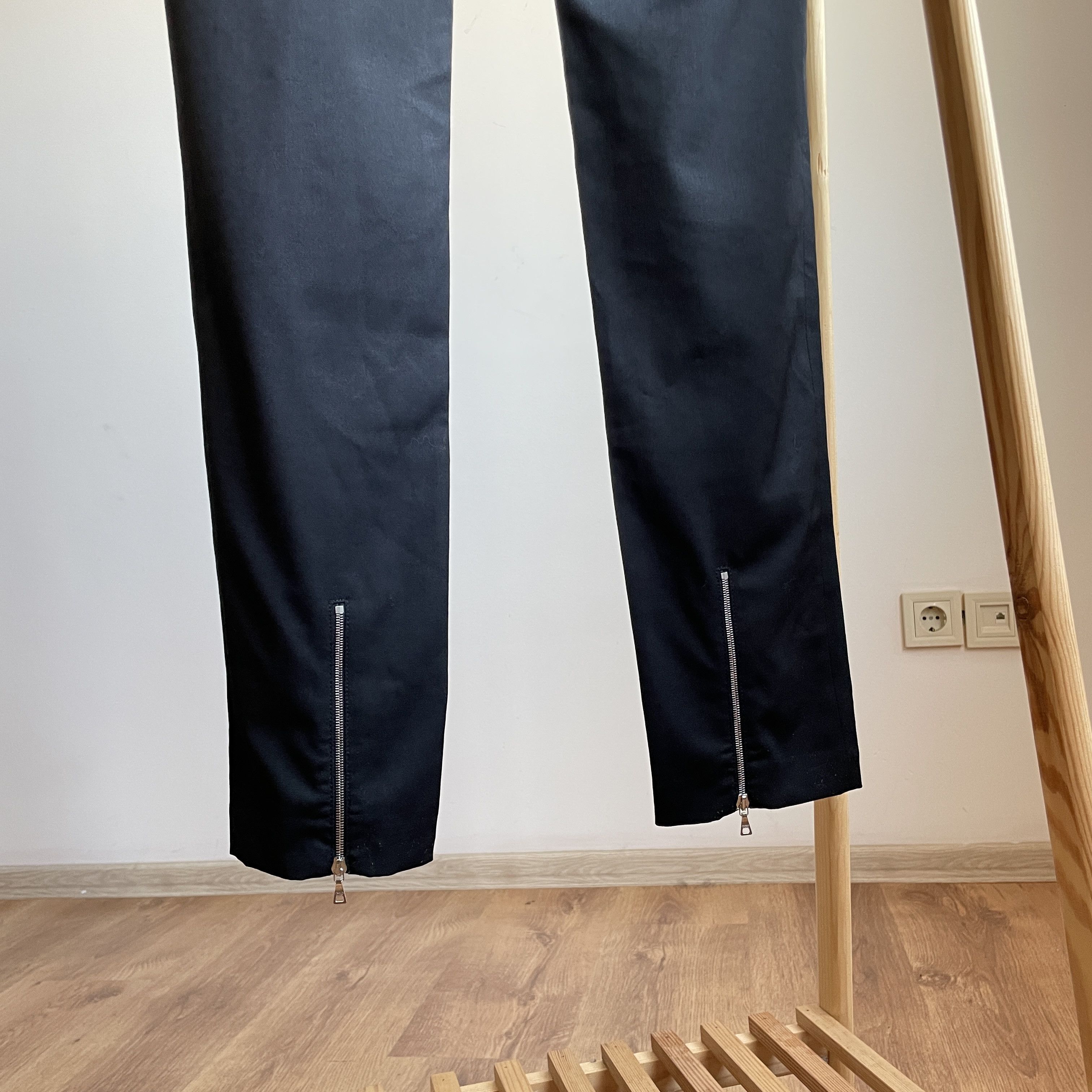 Prada Prada Womens 2008 Ankle Zip Wool Dress Trousers Size IT 46 Size 32" / US 10 / IT 46 - 6 Thumbnail