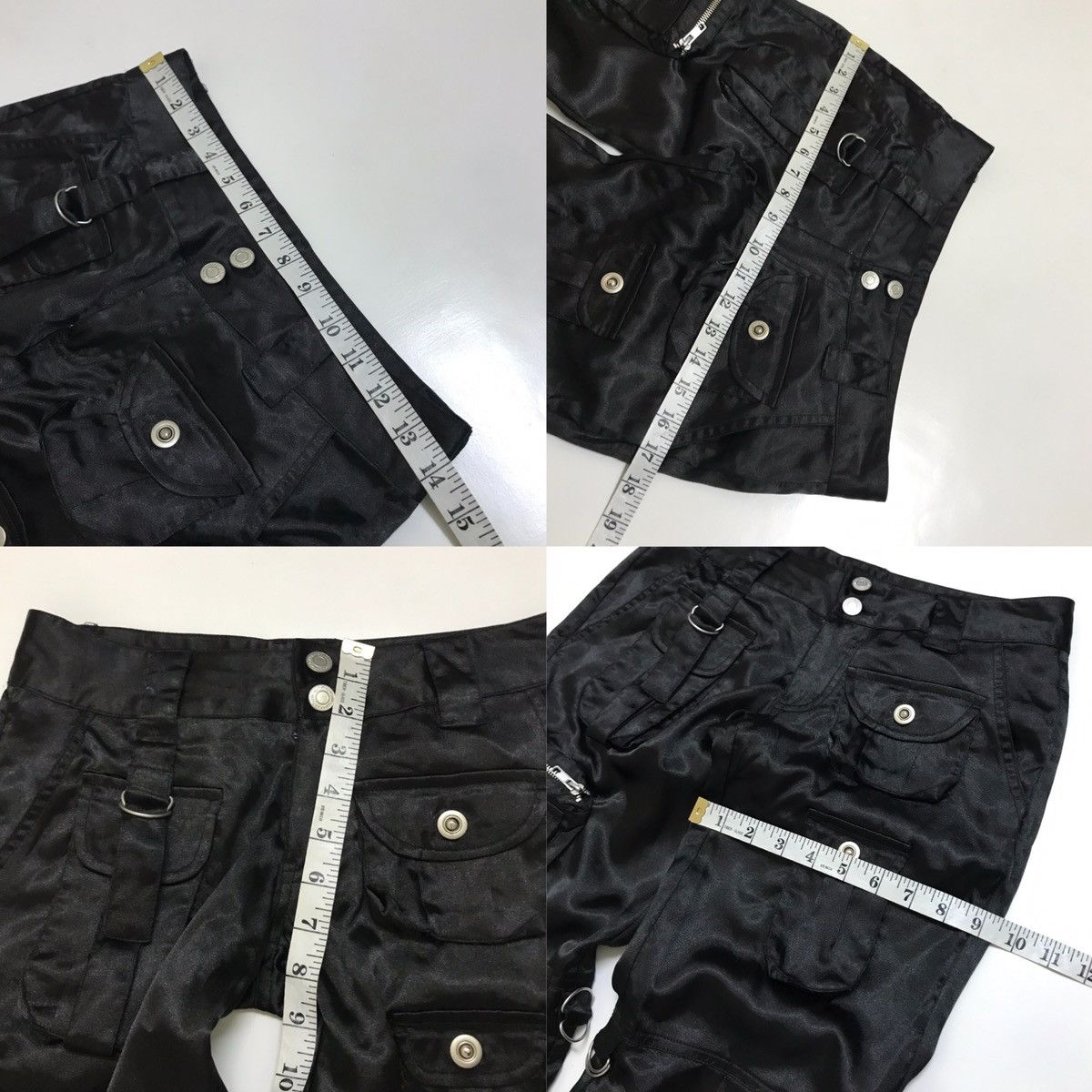 Japanese Brand Gas Mask Black Cargo Flared Pants Size 28" / US 6 / IT 42 - 8 Thumbnail