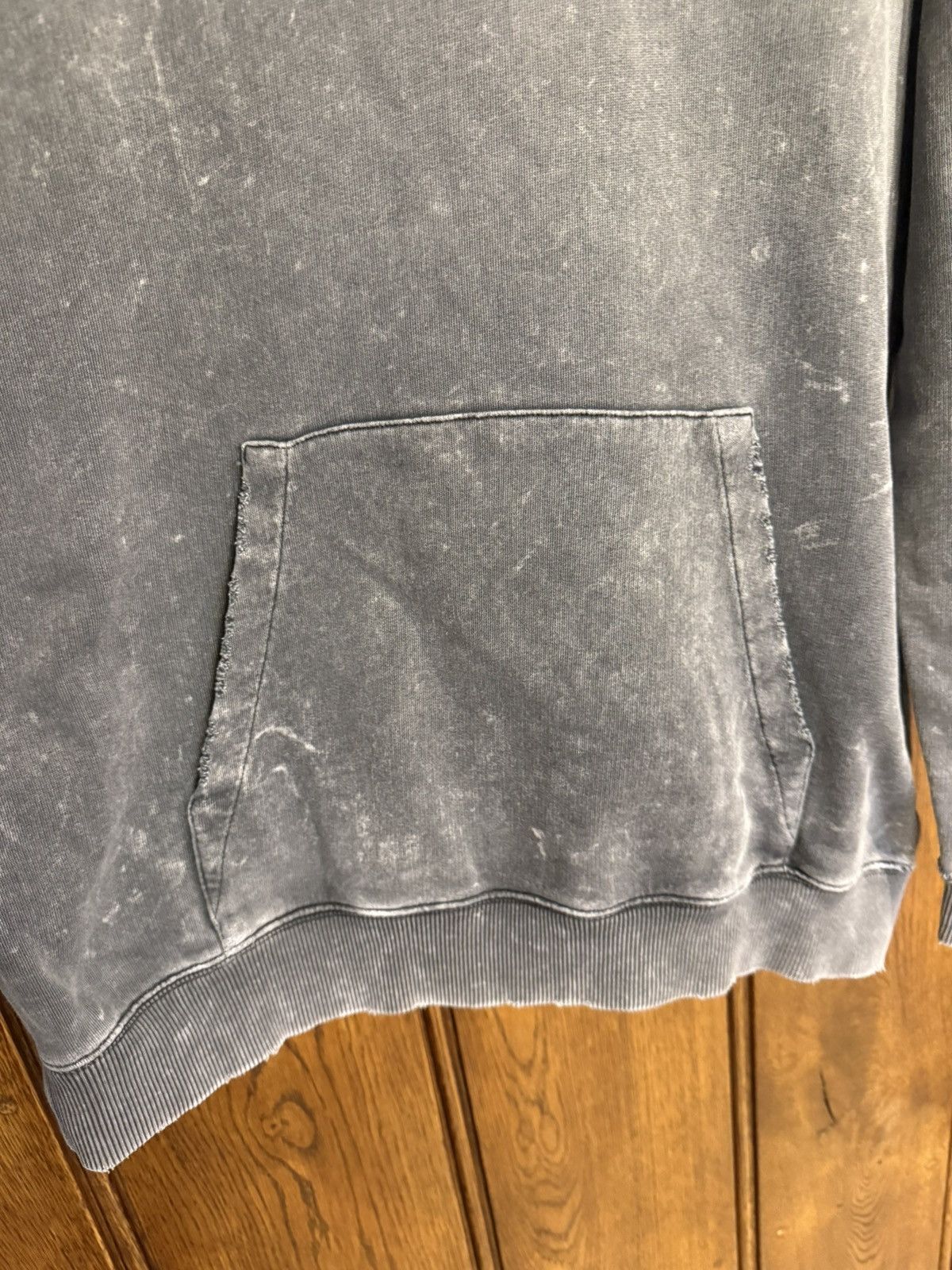 Saint Laurent Paris $890 Saint Laurent acid wash grey Rive Gauche logo hoodie M Size US M / EU 48-50 / 2 - 12 Thumbnail