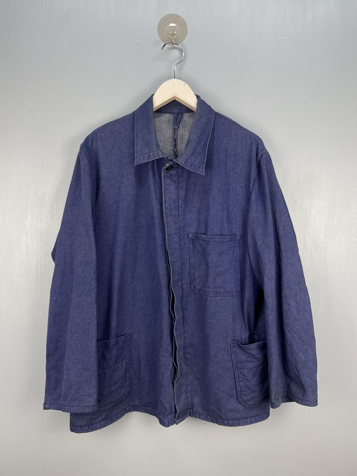 Vintage Vintage French works jacket selvage denim Size US L / EU 52-54 / 3 - 1 Thumbnail