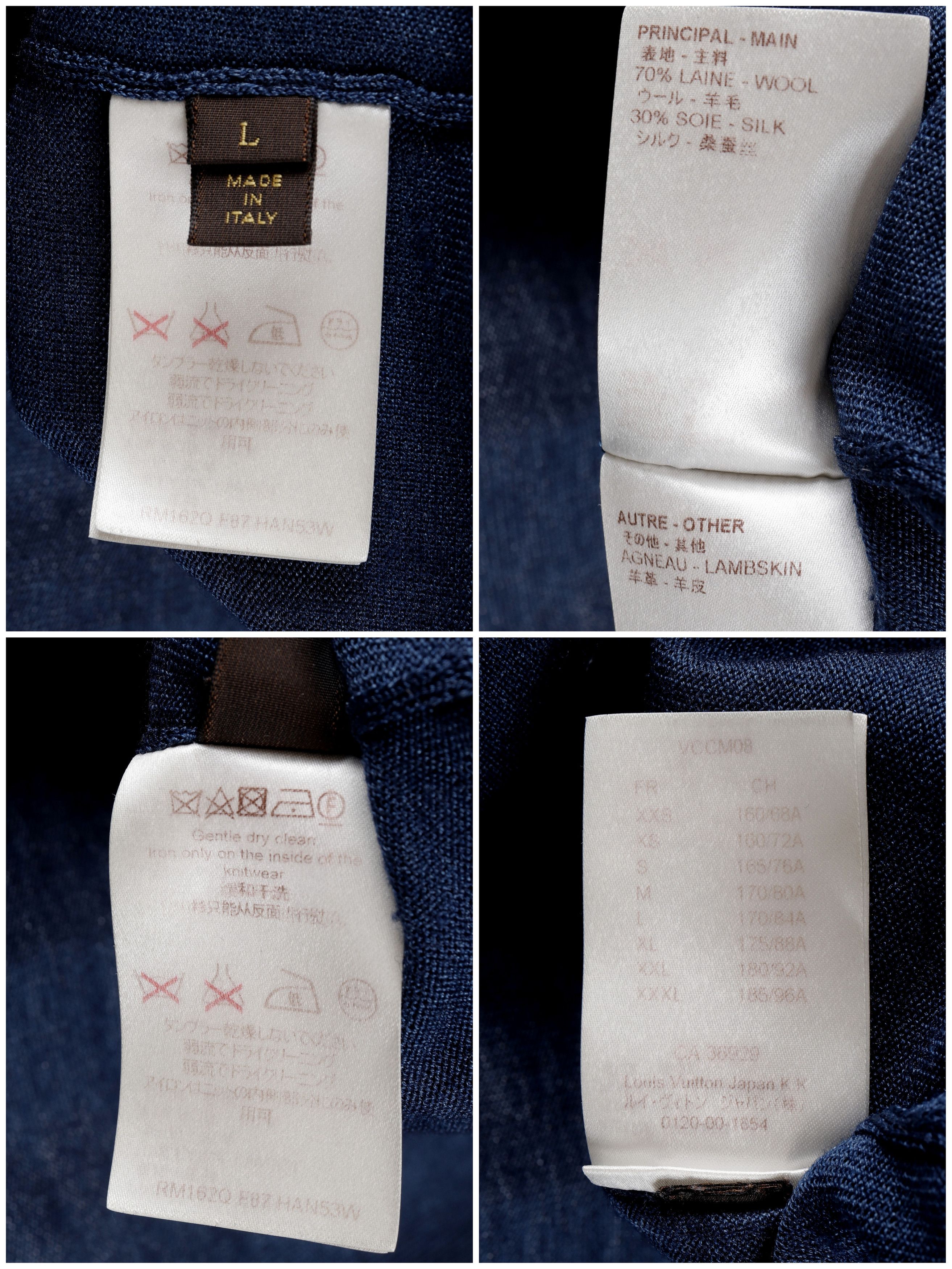 Louis Vuitton Louis Vuitton Wool Silk Blue Zip Sweater Size US L / EU 52-54 / 3 - 6 Thumbnail