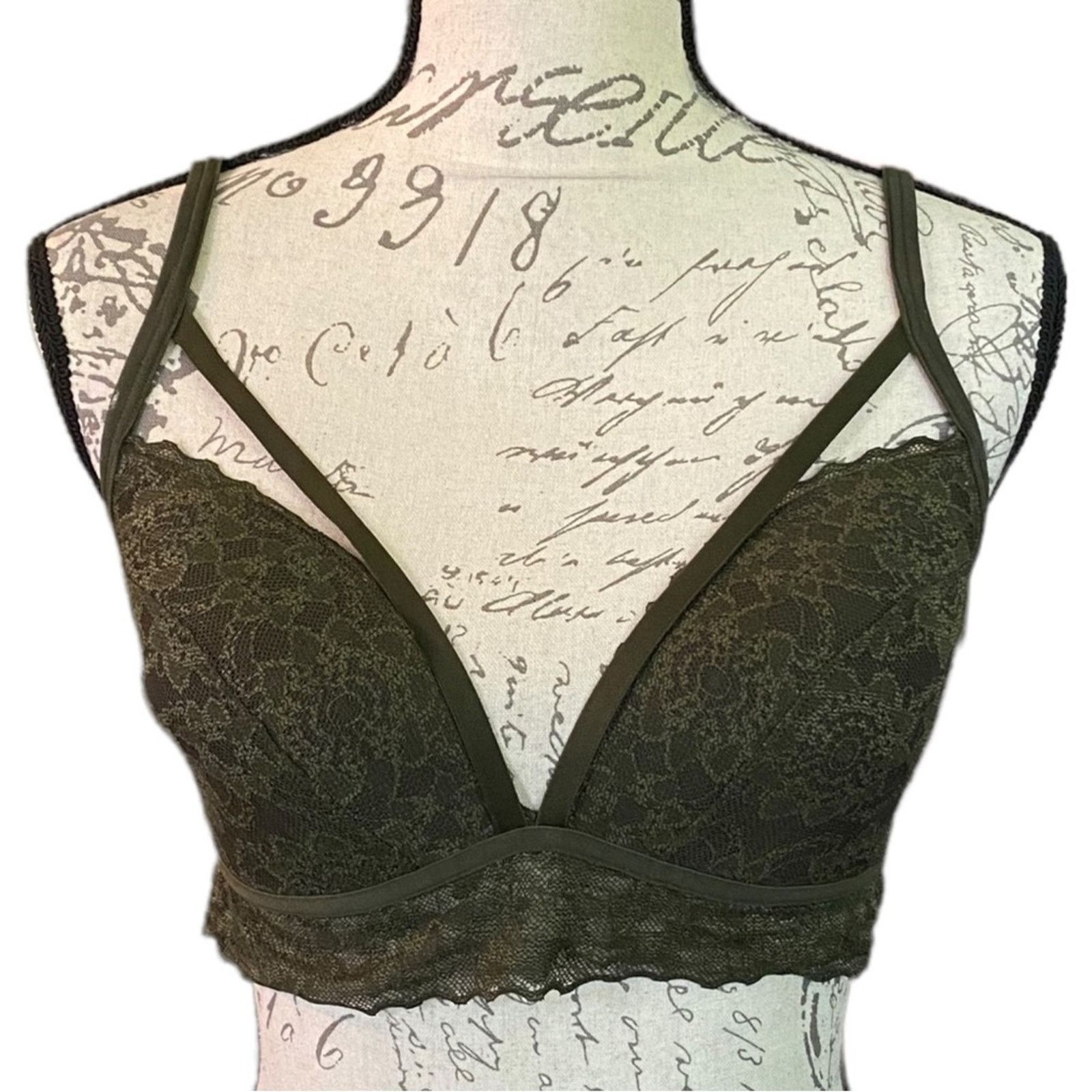 Victoria's Secret Victoria’s Secret VS Pink Green Lace Bralette Size Medium Size ONE SIZE - 1 Thumbnail