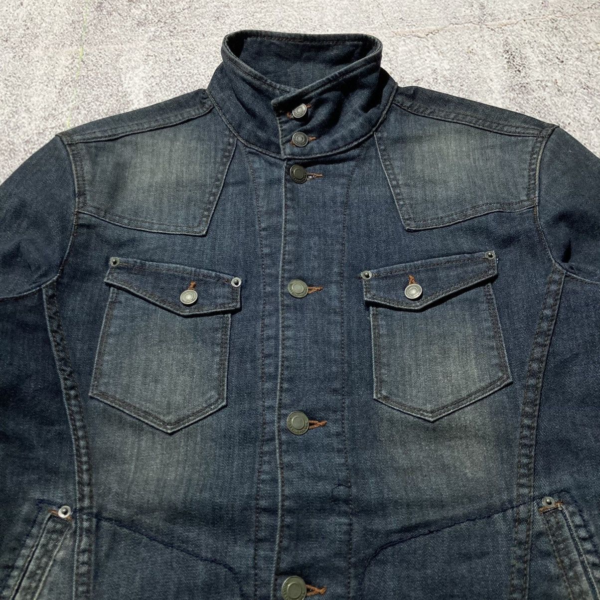 Nicole Club 2000s Nicole Club For Men Biker Denim Jacket Blue Indigo Size US M / EU 48-50 / 2 - 6 Thumbnail