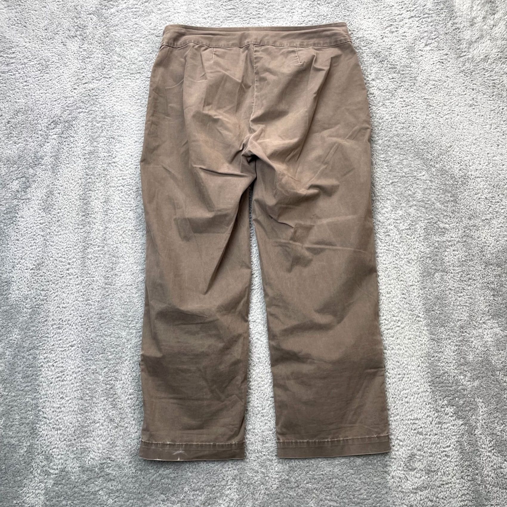 Eileen Fisher Eileen Fisher Pants Womens XS Brown Capri Cotton Spandex Stretch Cuffed Straight Inseam 23 in Caprilike Size 30" / US 8 / IT 44 - 2 Thumbnail