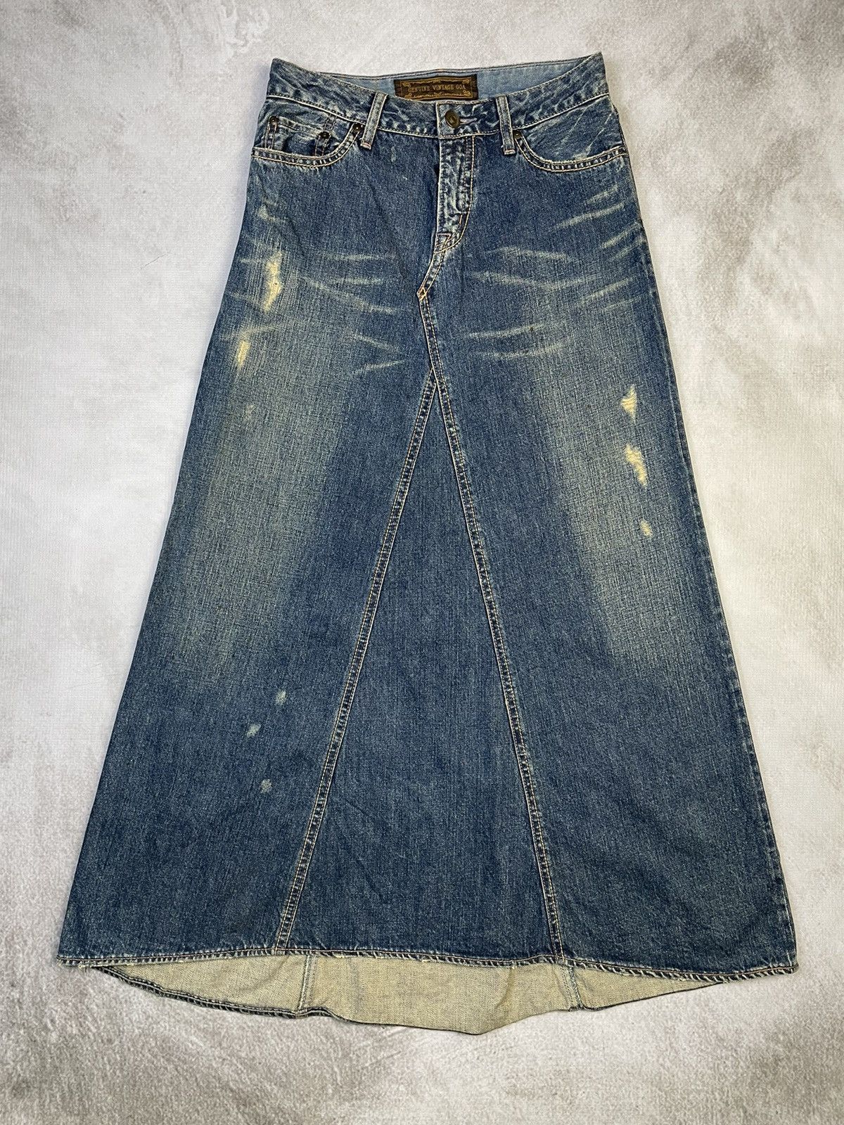 GOA 2000s GOA Denim Maxi A-Line Skirt Size 27" / US 4 / IT 40 - 1 Thumbnail