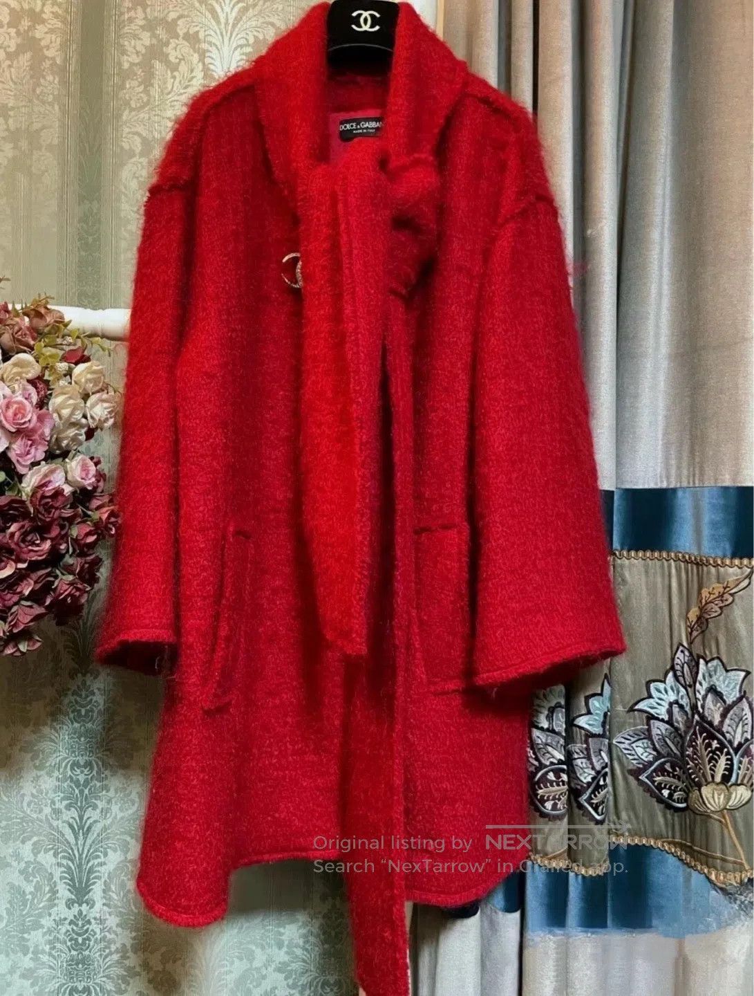 Dolce & Gabbana Dolce Gabbana Red mohair and cashmere mixed open-front sil Size XS / US 0-2 / IT 36-38 - 9 Thumbnail
