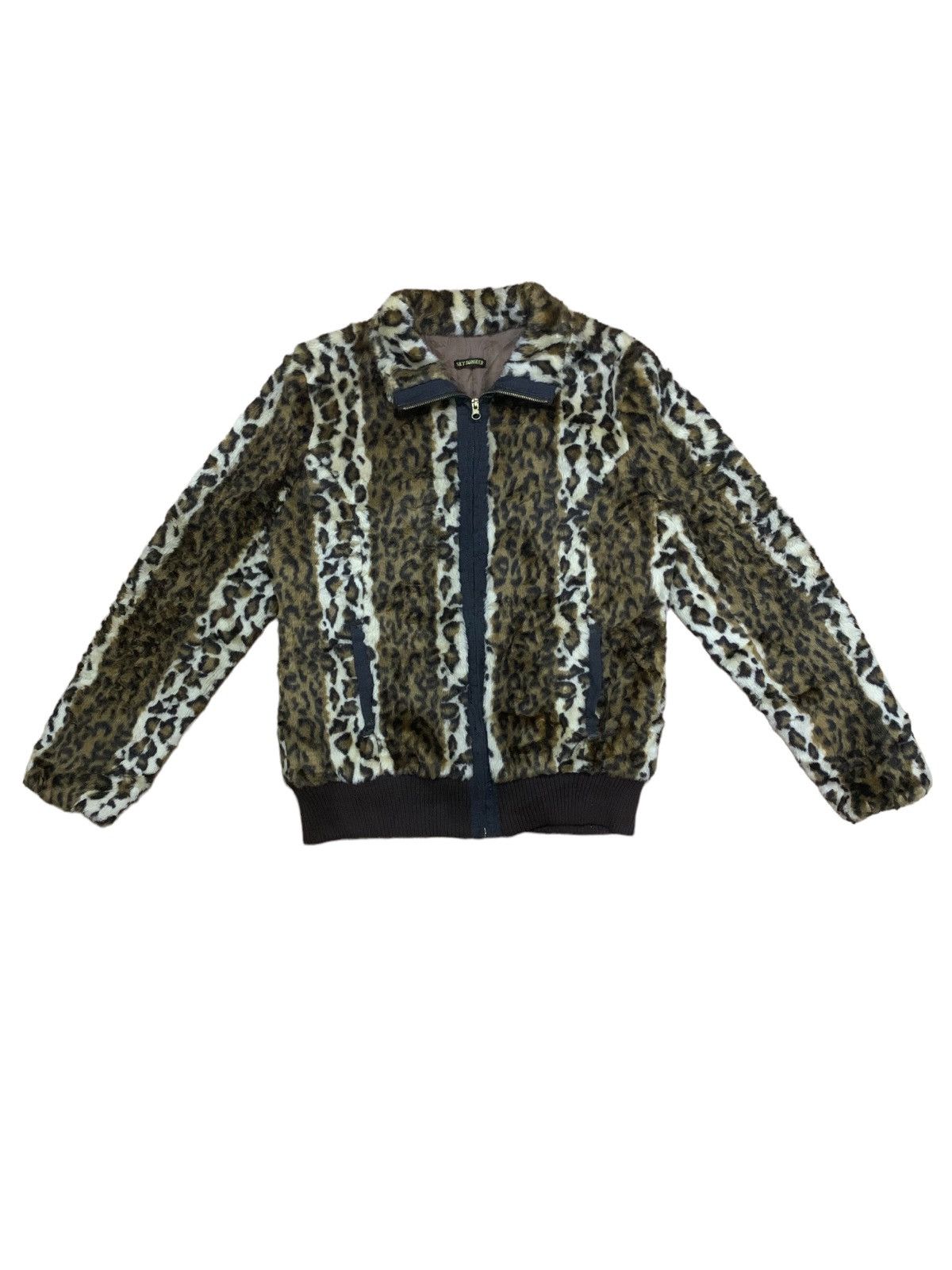 If Six Was Nine × Japanese Brand × Le Grande Bleu (L.G.B.) Vintage Rapua Apollo Fiber Leopord Fleece Fur Jacket Size US M / EU 48-50 / 2 - 1 Thumbnail
