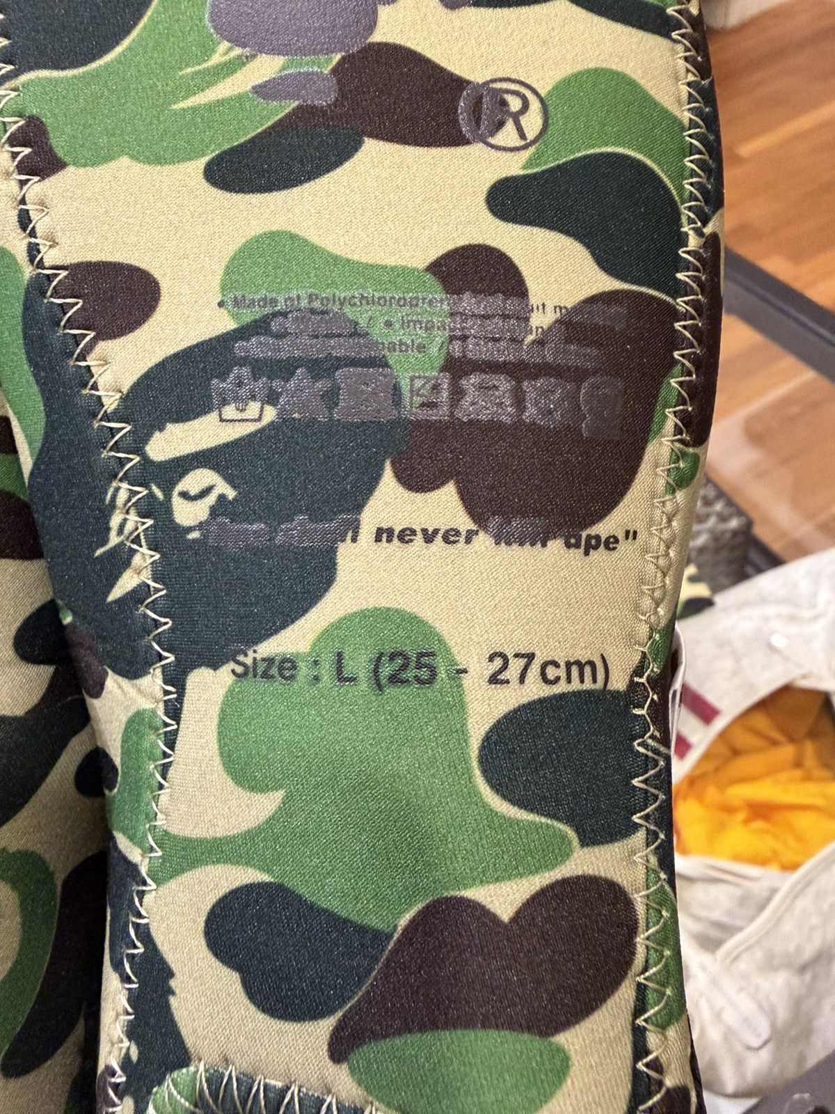 Bape Bape ABC Slippers & Pouch Set - Green Camo Size US 7 / EU 40 - 6 Thumbnail