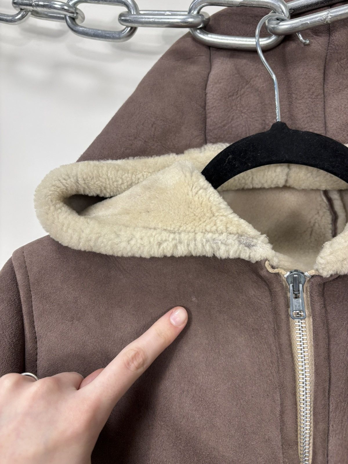 Other Vintage Californian Spring Lamb Leather Sheepskin Jacket Size M / US 6-8 / IT 42-44 - 7 Thumbnail