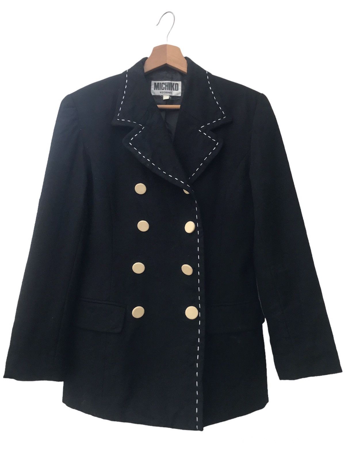 Michiko Koshino × Michiko Koshino London Michiko Koshino Double Breasted Wool Coat Size 11AR Size XS / US 0-2 / IT 36-38 - 1 Thumbnail
