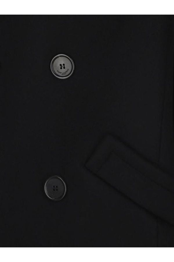 Saint Laurent Paris o1tp1o0125 Caban Double Ouvrable in Black Size XL / US 12-14 / IT 48-50 - 3 Thumbnail