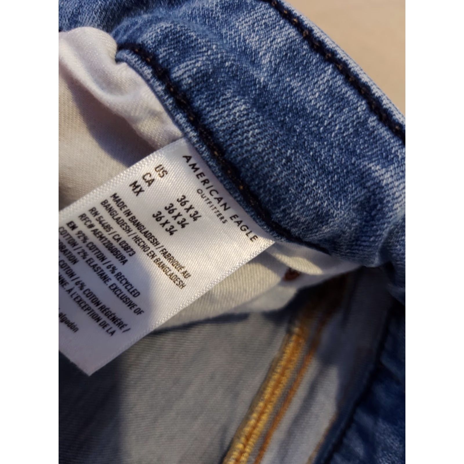 American Eagle Outfitters American Eagle Outfitters Jeans Men 36x34 Regular Blue Straight Stretch Denim Size US 36 / EU 52 - 6 Thumbnail