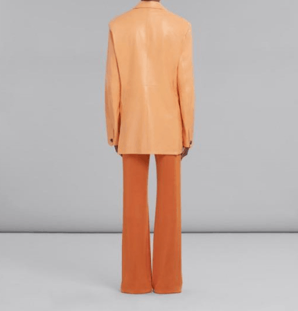 Marni o1srvl11e0624 Leather Jacket in Orange Size XXS / US 00 / IT 34 - 5 Thumbnail
