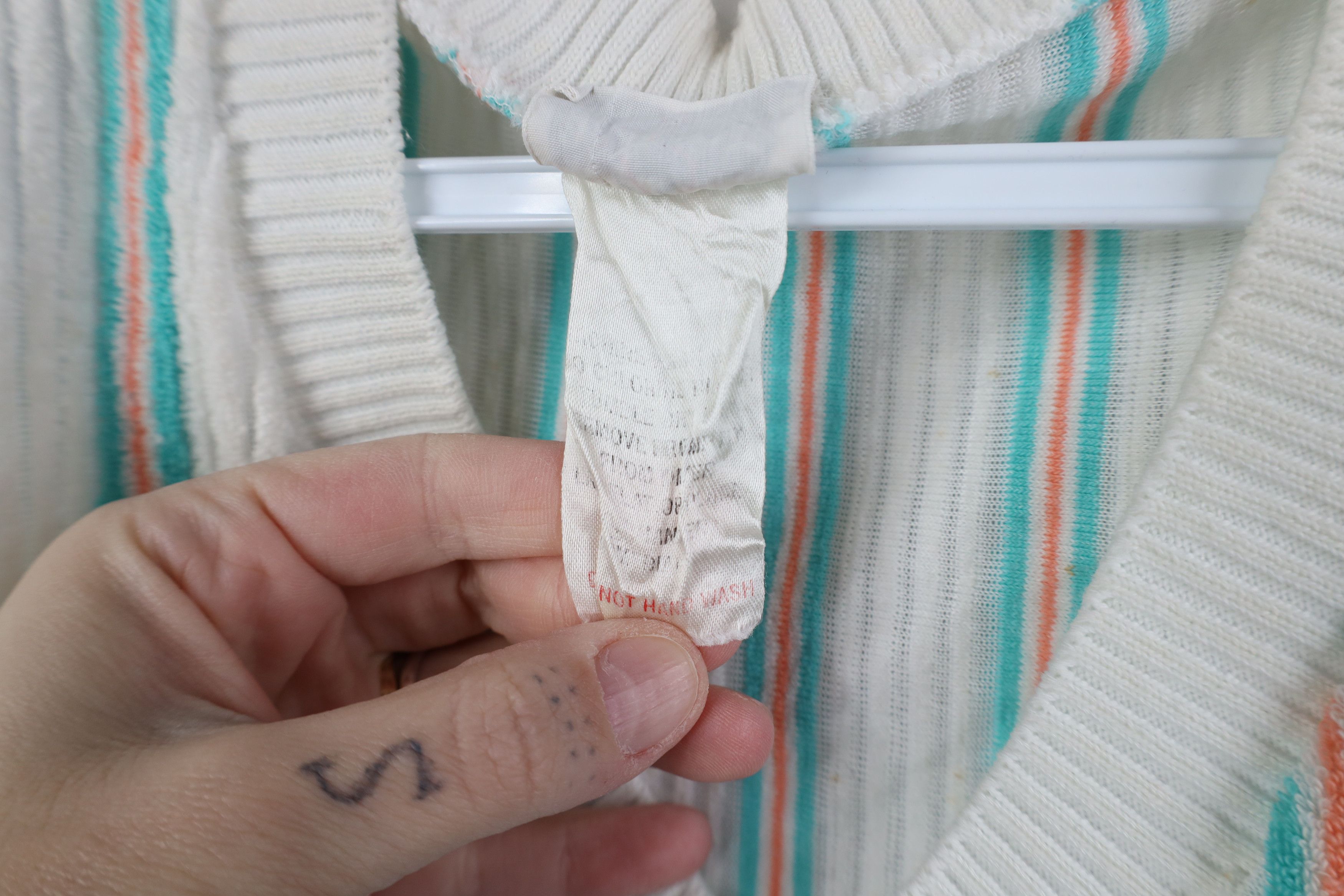 Vintage Vintage 70s Streetwear Striped Terry Cloth Sweater Vest USA Size L / US 10 / IT 46 - 7 Thumbnail