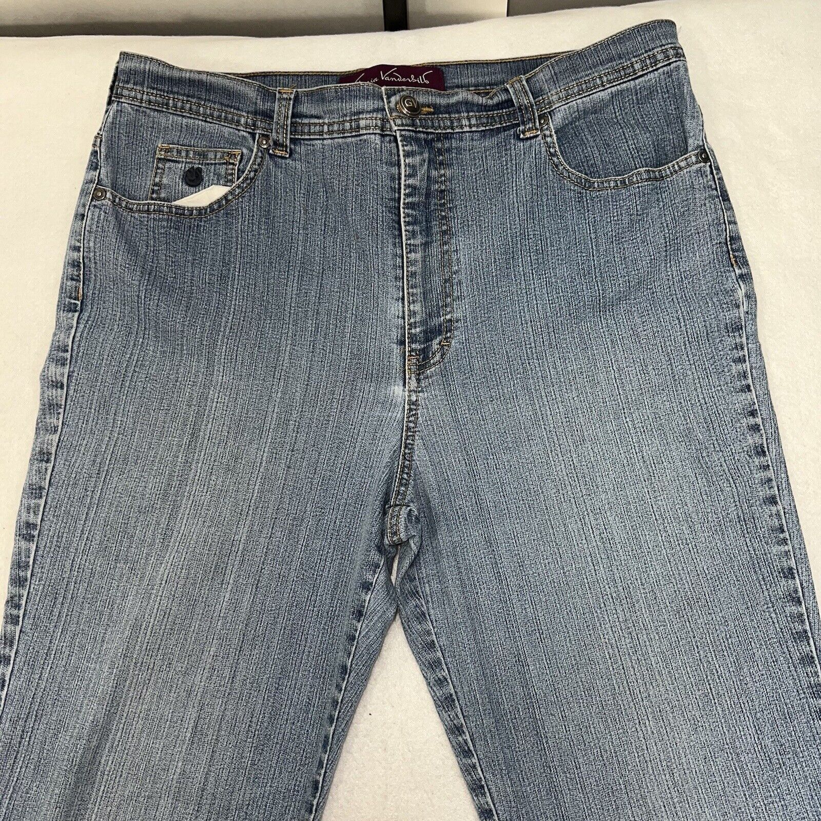Gloria Vanderbilt Gloria Vanderbilt 14 Straight Leg Denim Jeans Stretch Size 33" - 2 Thumbnail