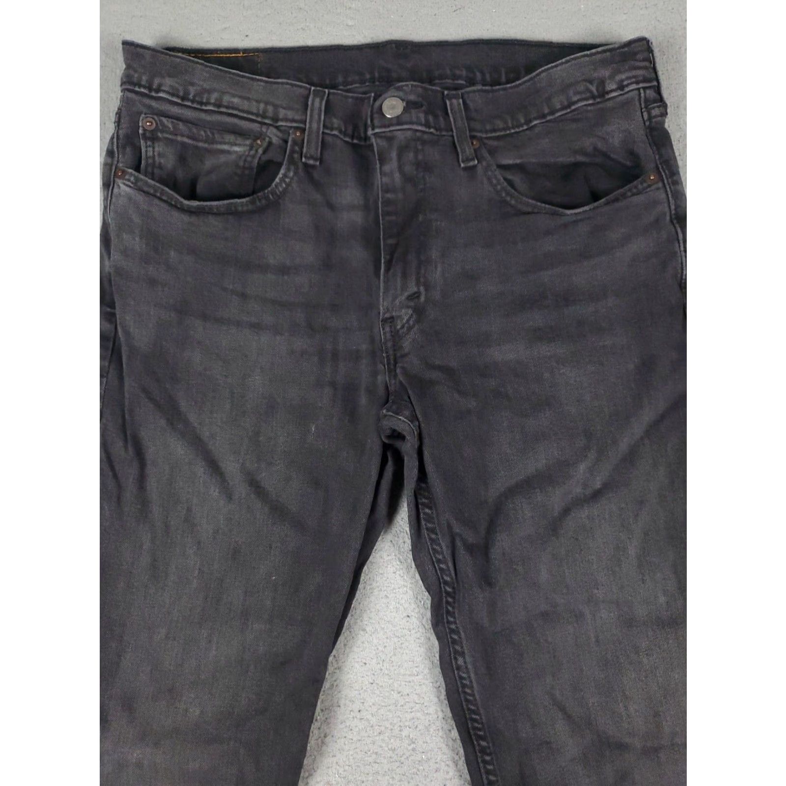 Levi's Levis 514 Jeans Mens Gray Straight Leg Regular Fit 34x29 Cotton Denim Pants Mens Size US 34 / EU 50 - 2 Thumbnail