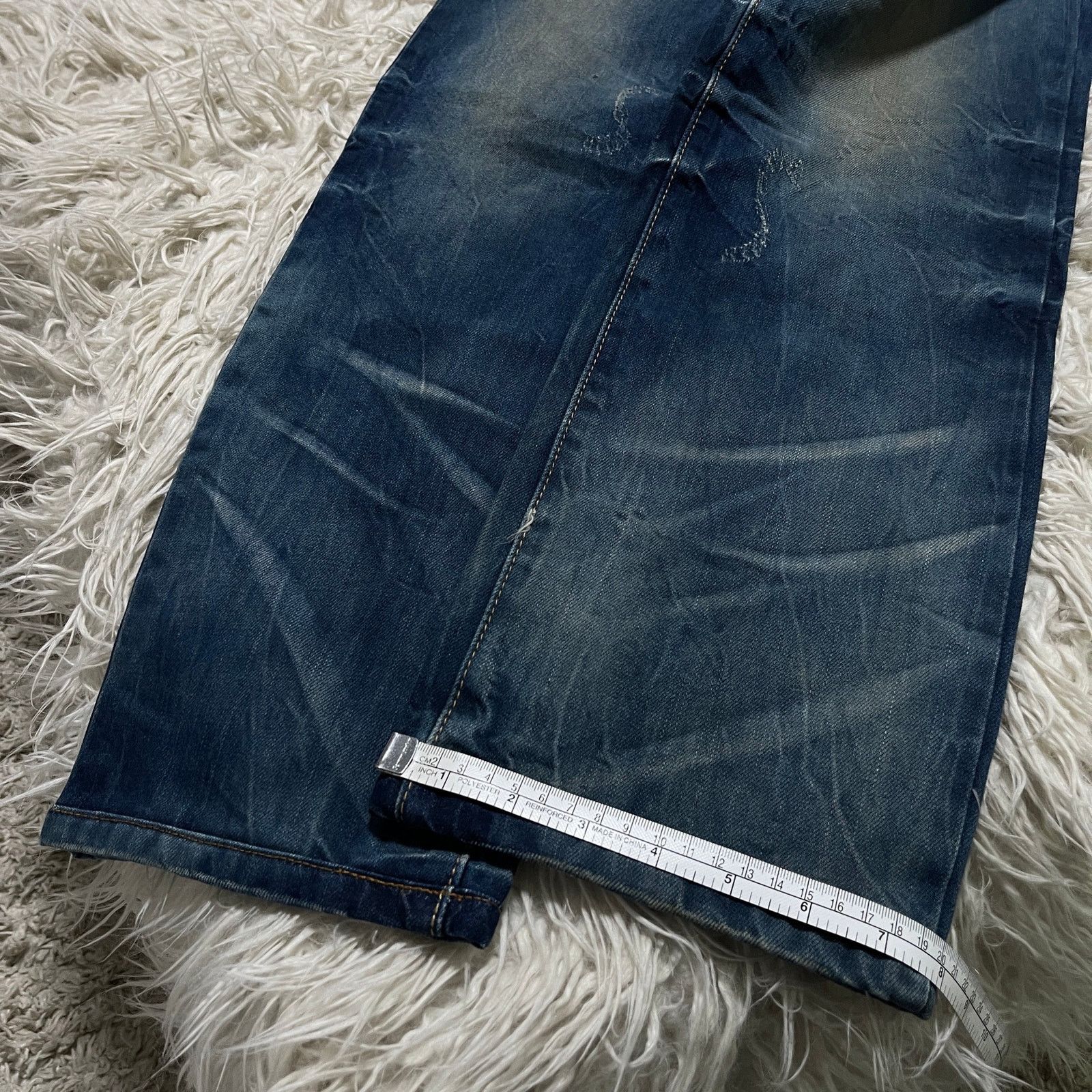 Hysteric Glamour × Japanese Brand × Vintage Vintage Japanese Brand Faded Wash Low-rise Denim Jeans Blue Size 32" / US 10 / IT 46 - 12 Thumbnail