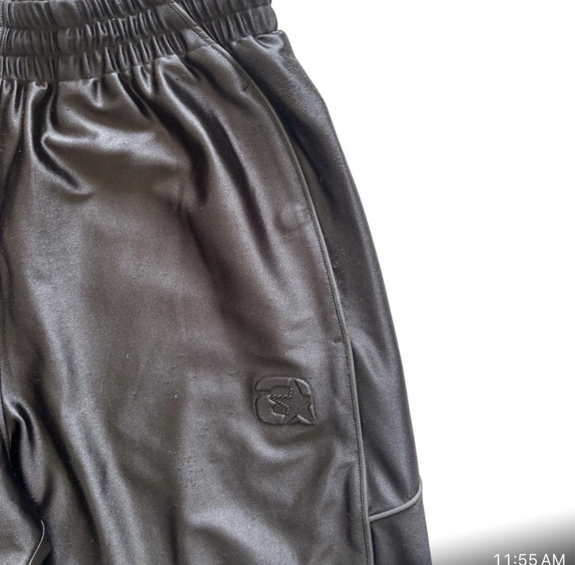 Alexander Wang Alexander Wang Black Shiny Track Pants Size US 31 - 3 Thumbnail