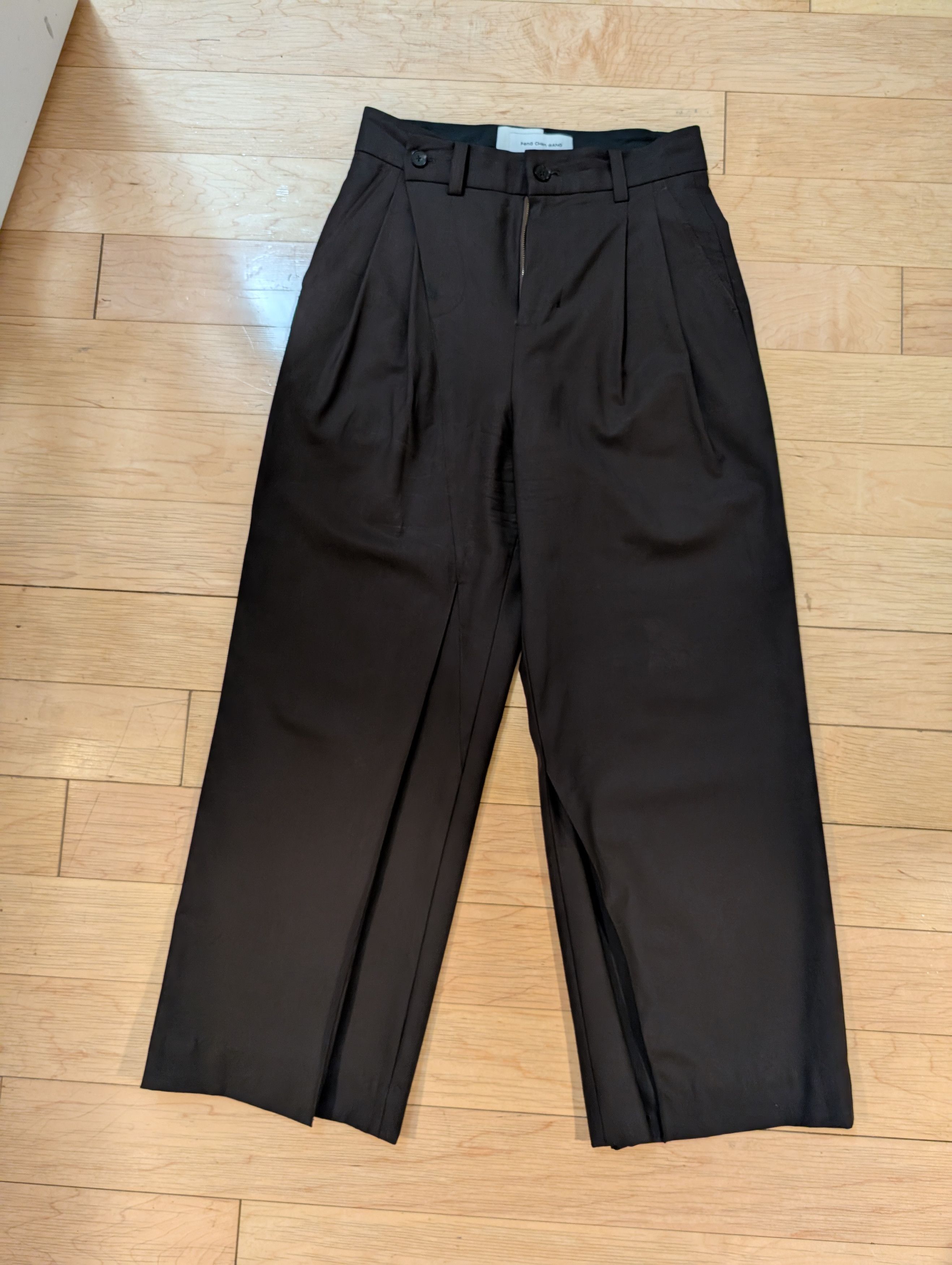 Feng Chen Wang Feng Chen Wang Wool Double Fly BrownDeconstructed Trousers Size US 30 / EU 46 - 1 Thumbnail