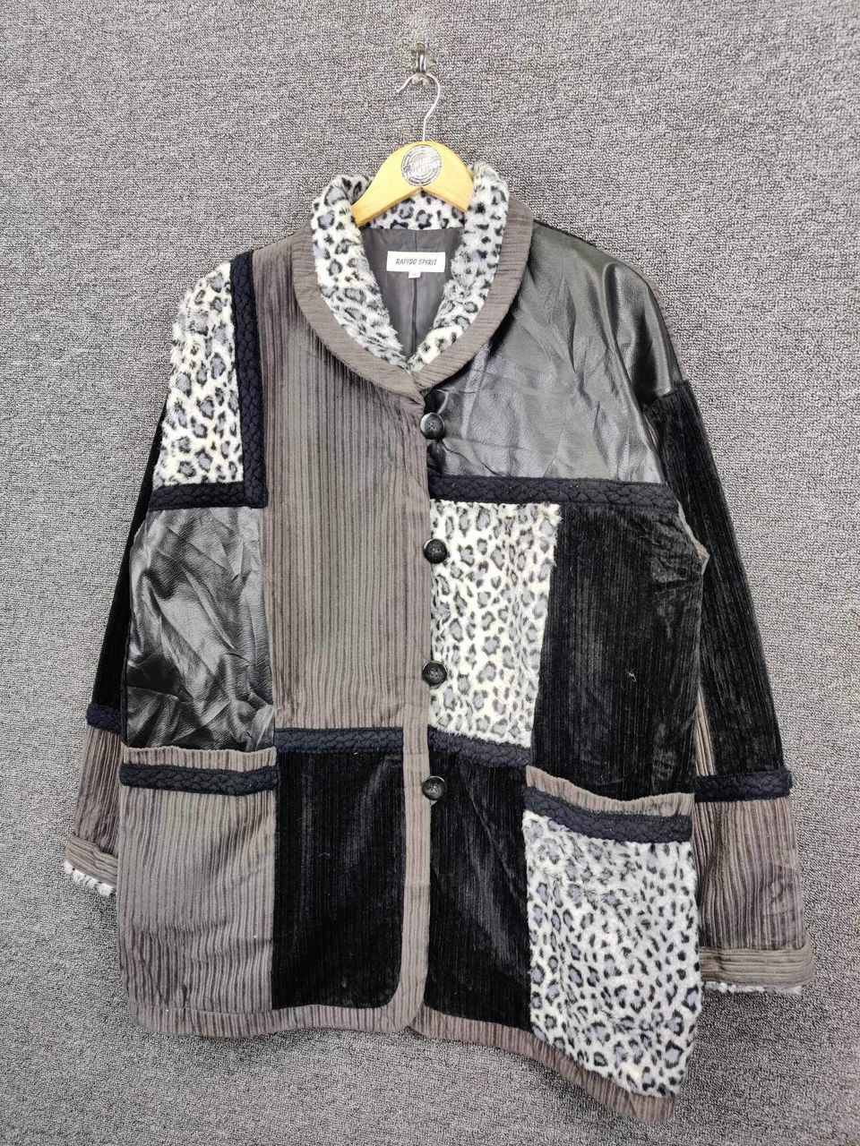 Japanese Brand Rapido Spirit Patchwork Corduroy Suede Leather Jacket Size US L / EU 52-54 / 3 - 2 Thumbnail