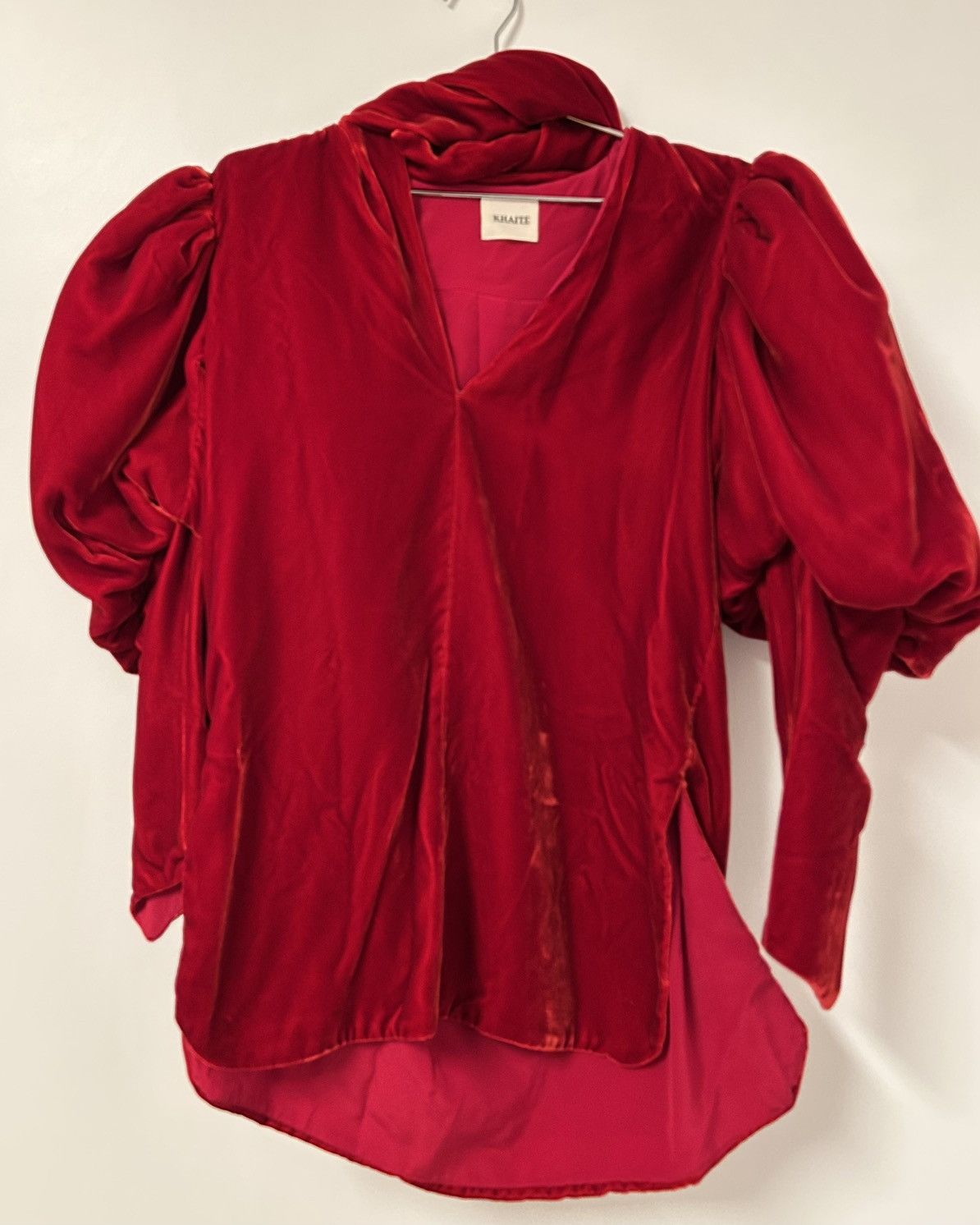 KHAITE KHAITE RED VELVET BLOUSE Size S / US 4 / IT 40 - 3 Thumbnail