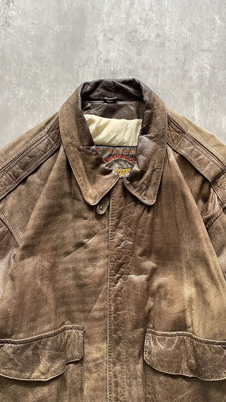 Avirex × Japanese Brand × Vintage VINTAGE FADED BROWN FLIGHT LEATHER JACKET Size US L / EU 52-54 / 3 - 3 Thumbnail
