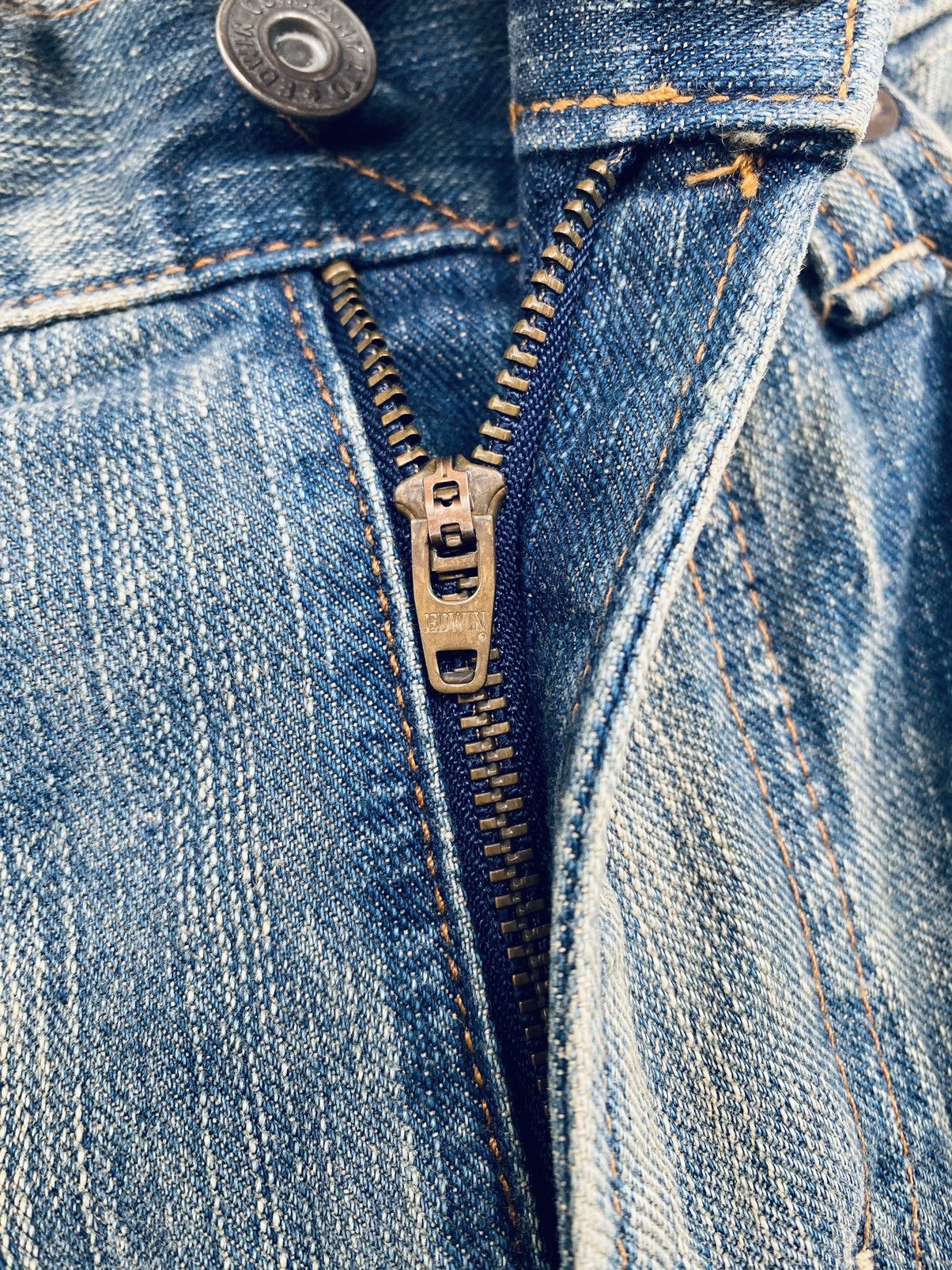 Vintage Edwin Xu Flare Distressed Denim Pants