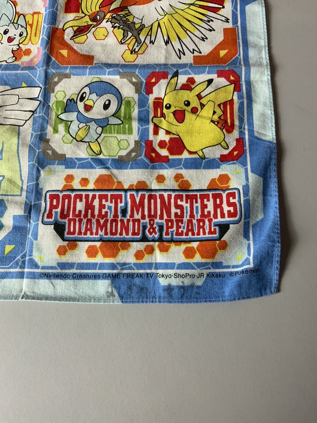 Japanese Brand Pocket Monster Diamond & Pearl Nintendo Pokemon Handkerchief Size ONE SIZE - 6 Thumbnail