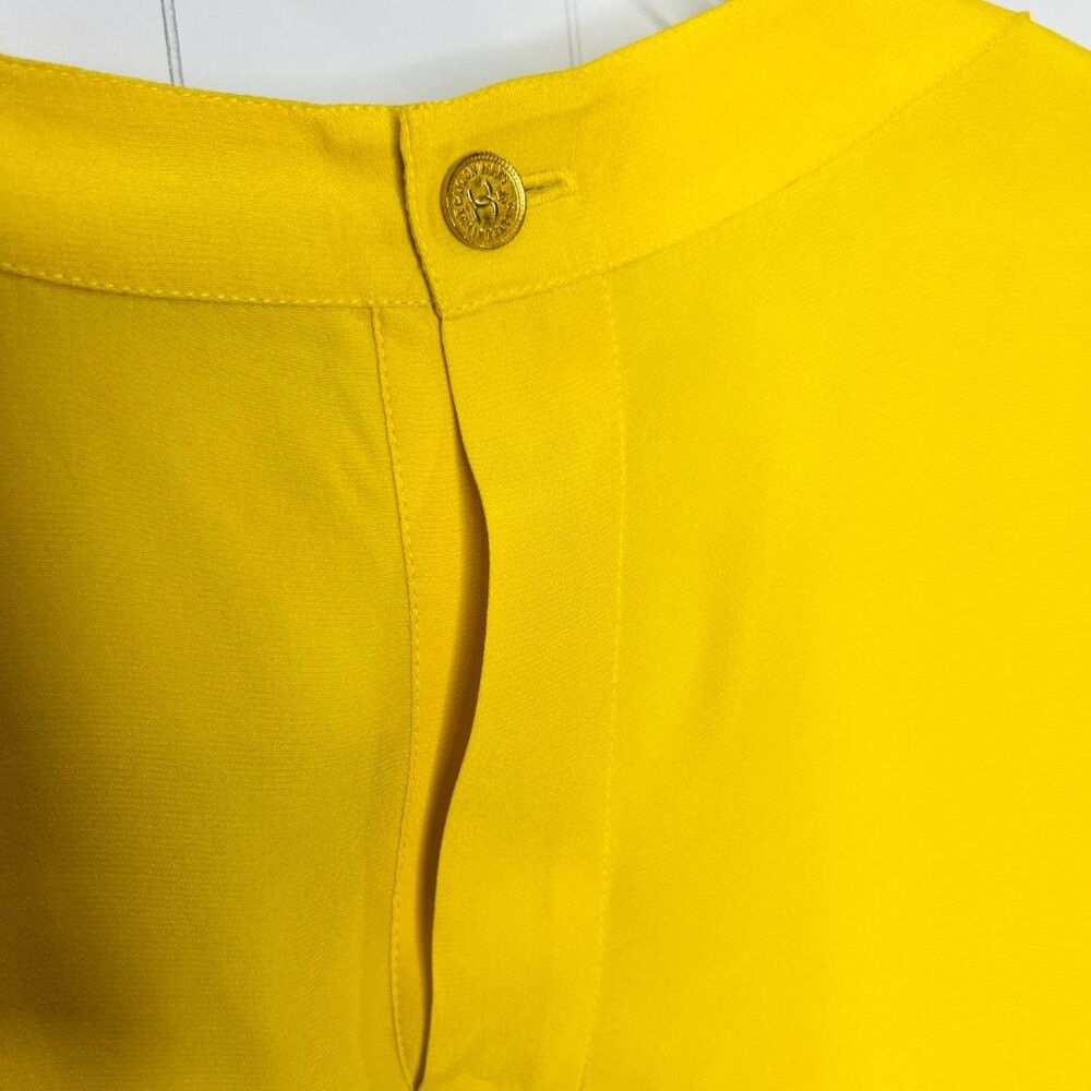 Chanel CHANEL Boutique Vintage Gorgeous Golden Yellow CC 100% Silk Size L / US 10 / IT 46 - 7 Thumbnail
