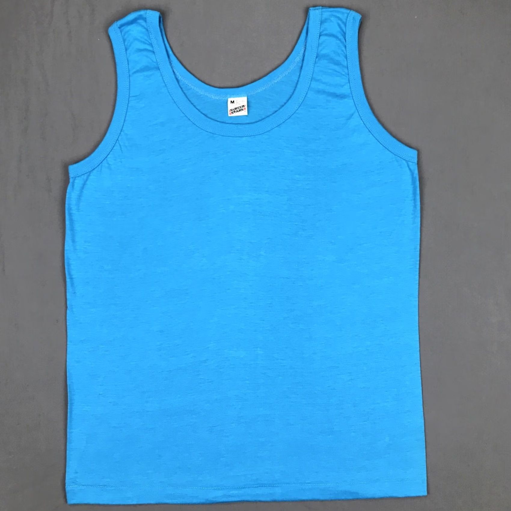 Vintage VINTAGE Screen Stars T-Shirt XS Soft Thin Blue Tank Top Sleeveless Crew Neck Men 80s 90s Size US XS / EU 42 / 0 - 4 Thumbnail