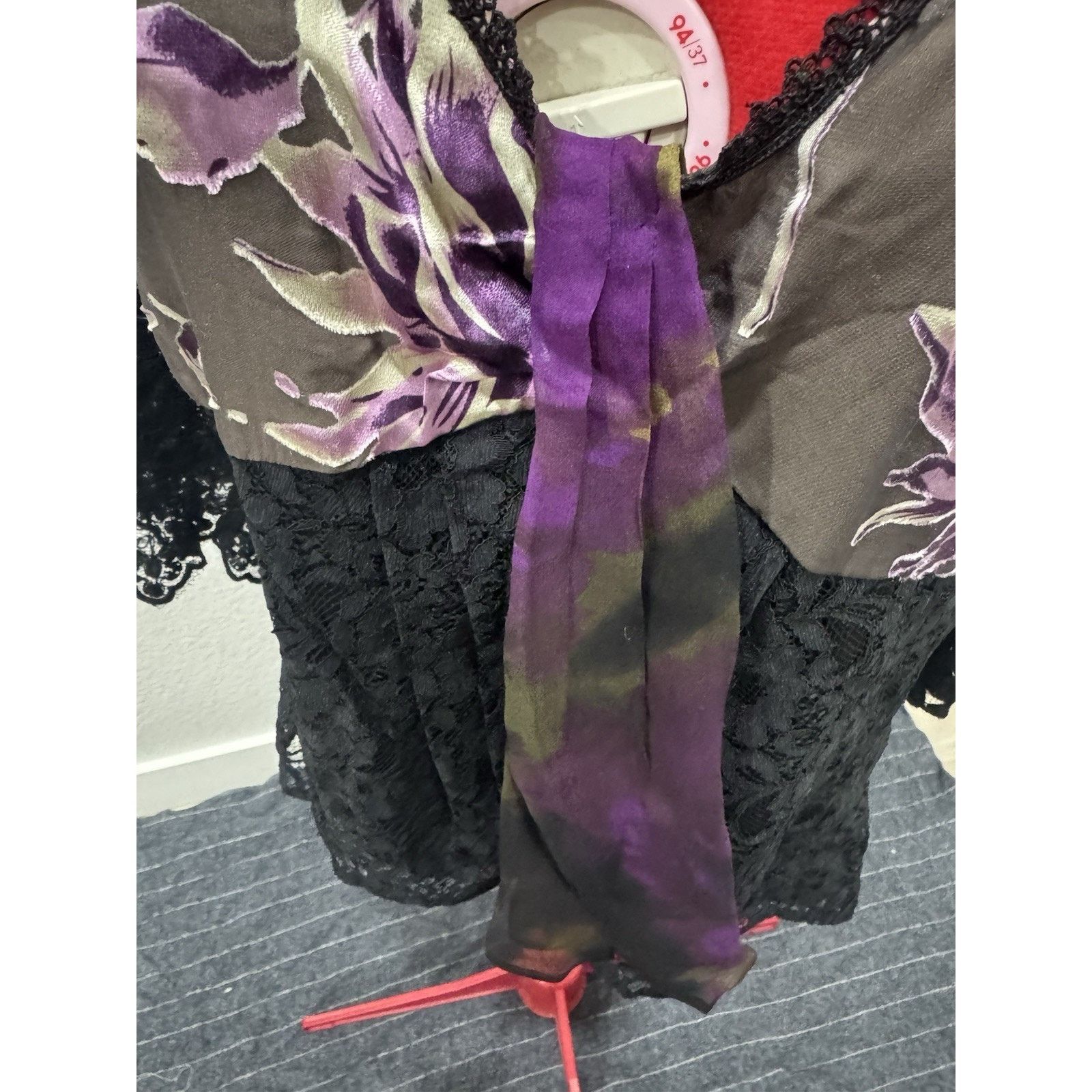 Other Vtg Y2k Spencer Alexis Floral Lace Blouse Grunge,Whimsigoth Size L / US 10 / IT 46 - 3 Thumbnail