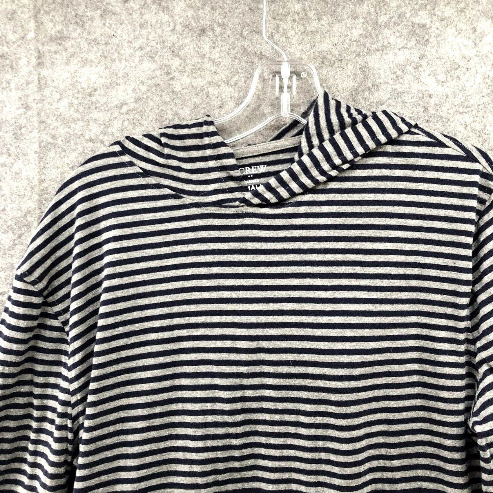 J.Crew J.CREW Washed Jersey Hoodie T Shirt Mens S Blue Gray Striped Lightweight Size US S / EU 44-46 / 1 - 3 Thumbnail