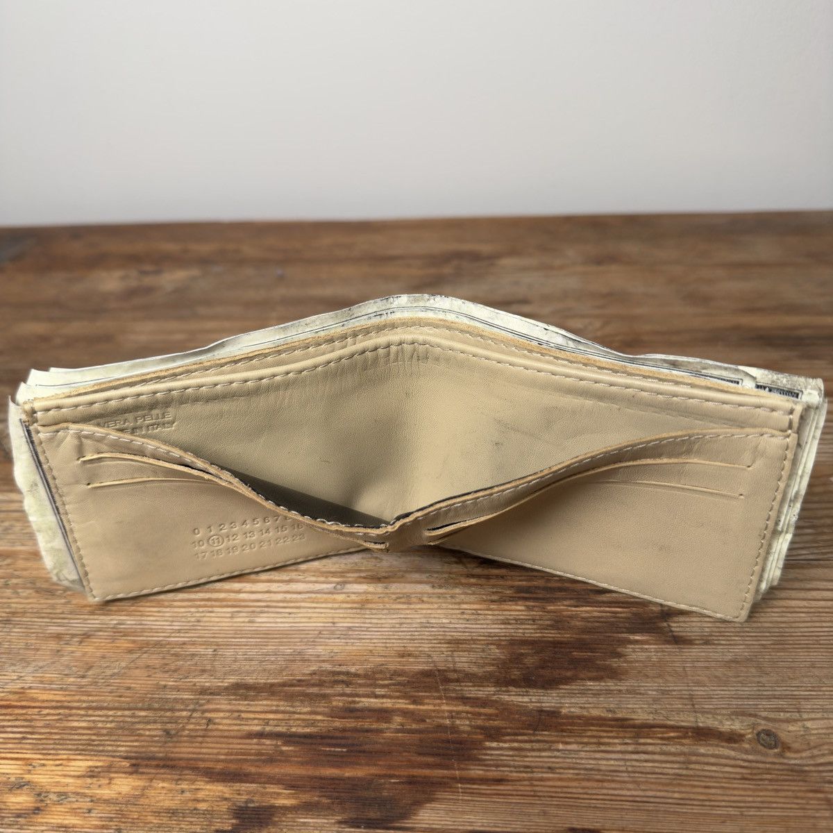小物 Maison Margiela / neck wallet Maison Margiela Gray Slim 2 Pincer Bifold Wallet Maison Margiela