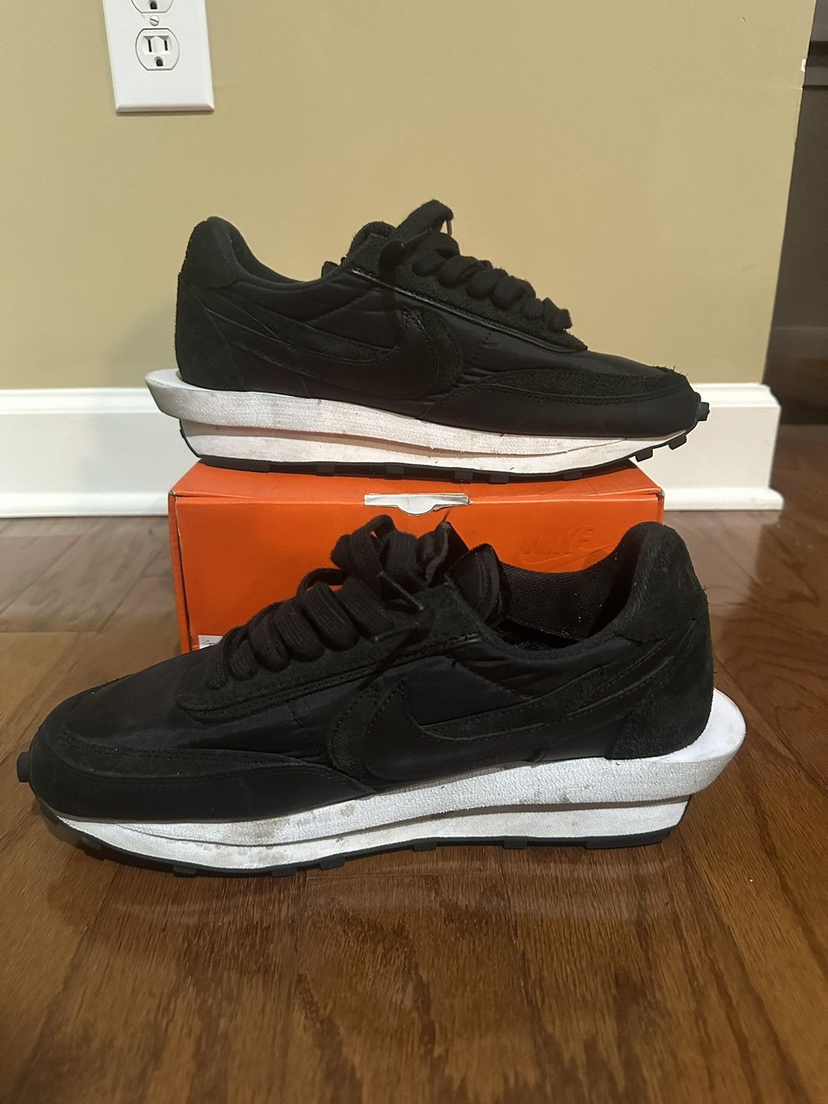 Nike Nike LD Waffle Sacai Black Nylon Size US 9 / EU 42 - 3 Thumbnail