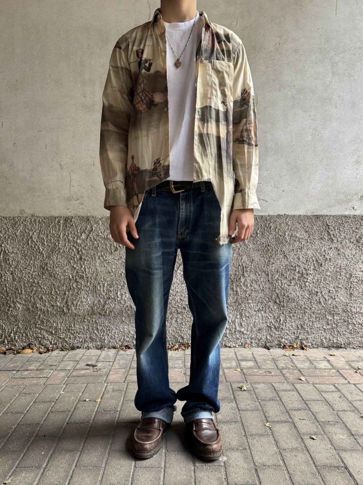 Comme des Garcons Homme Plus Comme Des Garcons Homme Plus asymmetric Cut Print shirt Size US XS / EU 42 / 0 - 19 Thumbnail