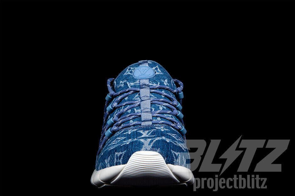 Louis Vuitton LOUIS VUITTON FASTLANE SNEAKER BLUE DENIM MONOGRAM LV Size US 8.5 / EU 41-42 - 4 Thumbnail